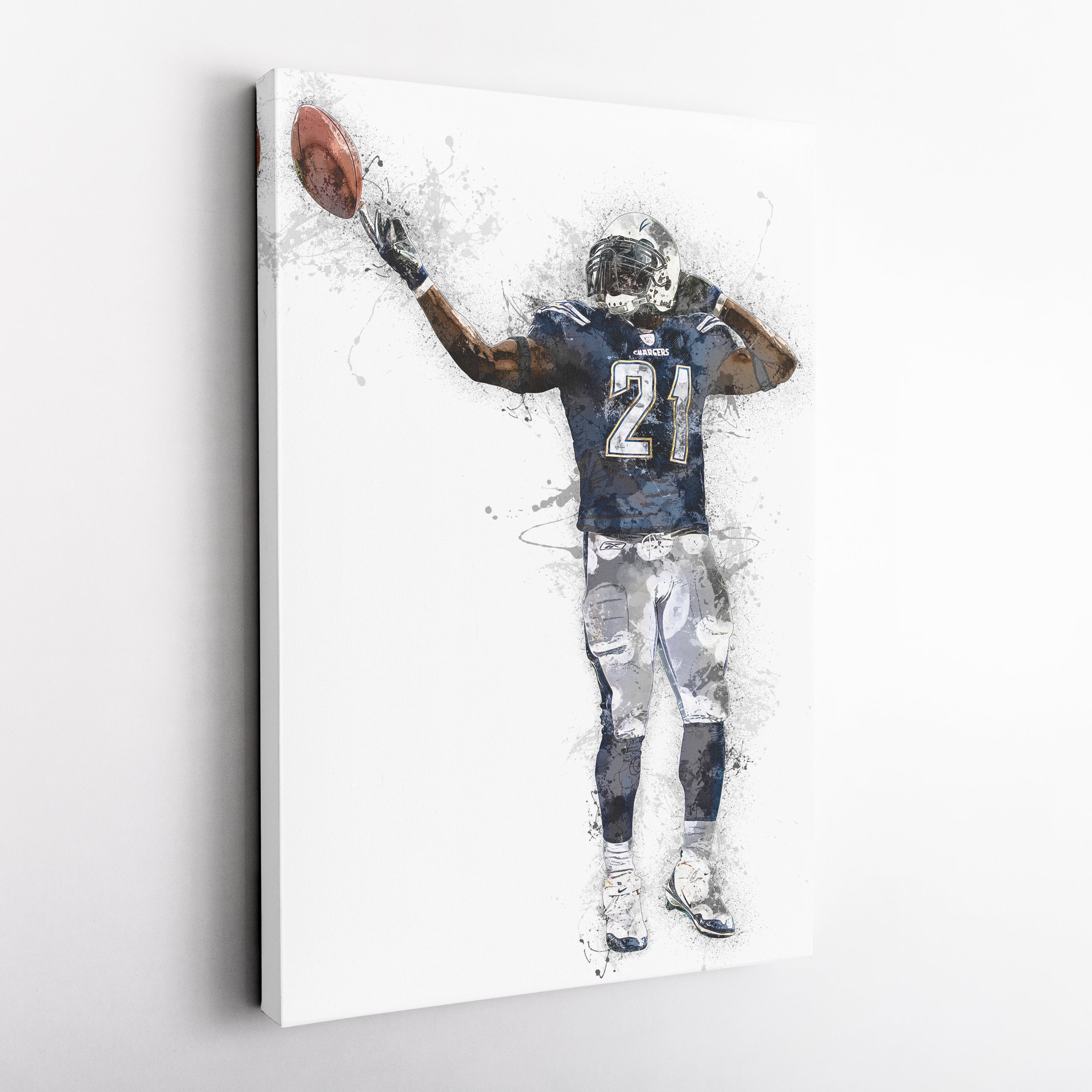 LaDainian Tomlinson Canvas Art – Los Angeles Chargers Wall Decor