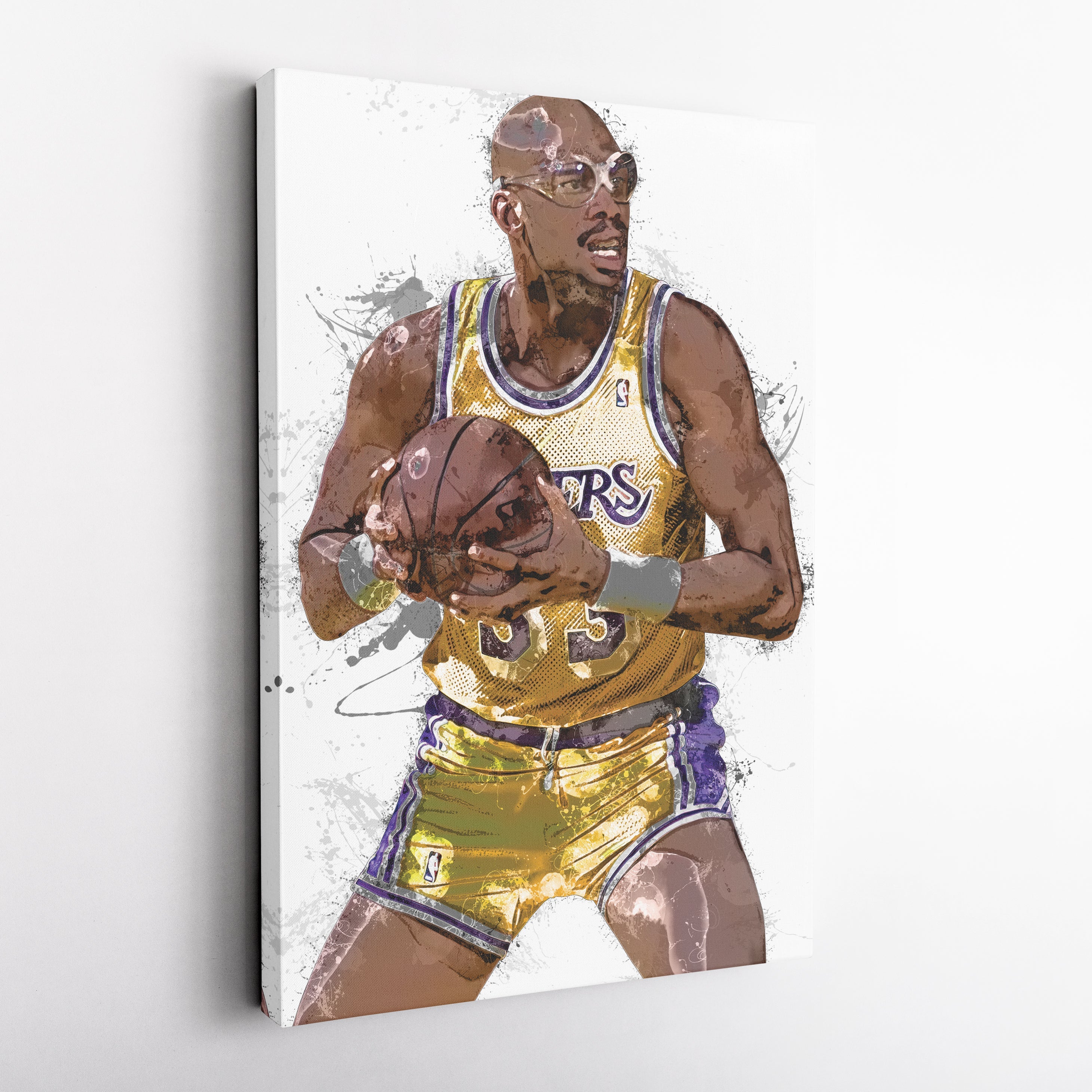 Kareem Abdul-Jabbar Canvas Art – Los Angeles Lakers Wall Decor