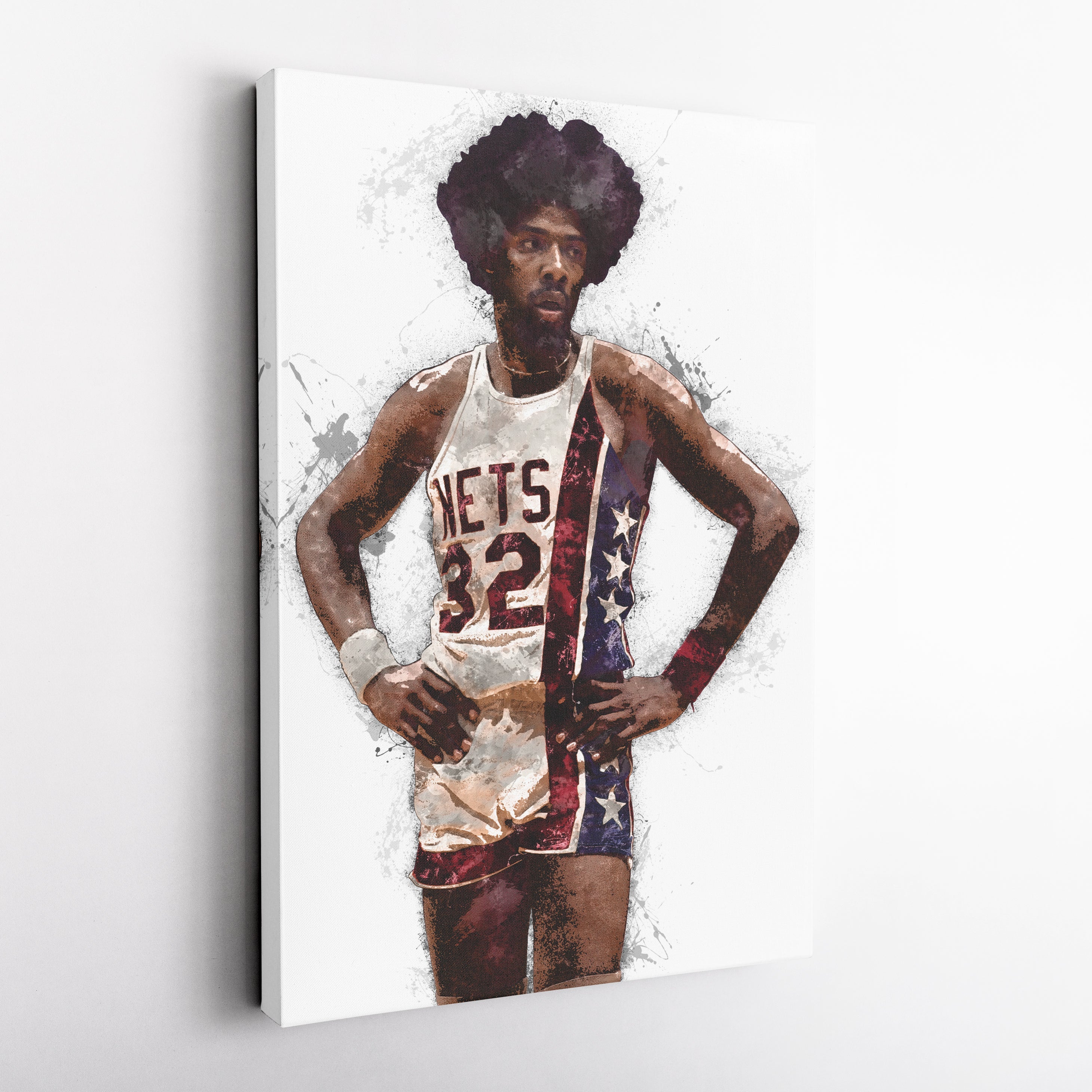 Julius Erving Canvas Art – New Jersey Nets Wall Decor
