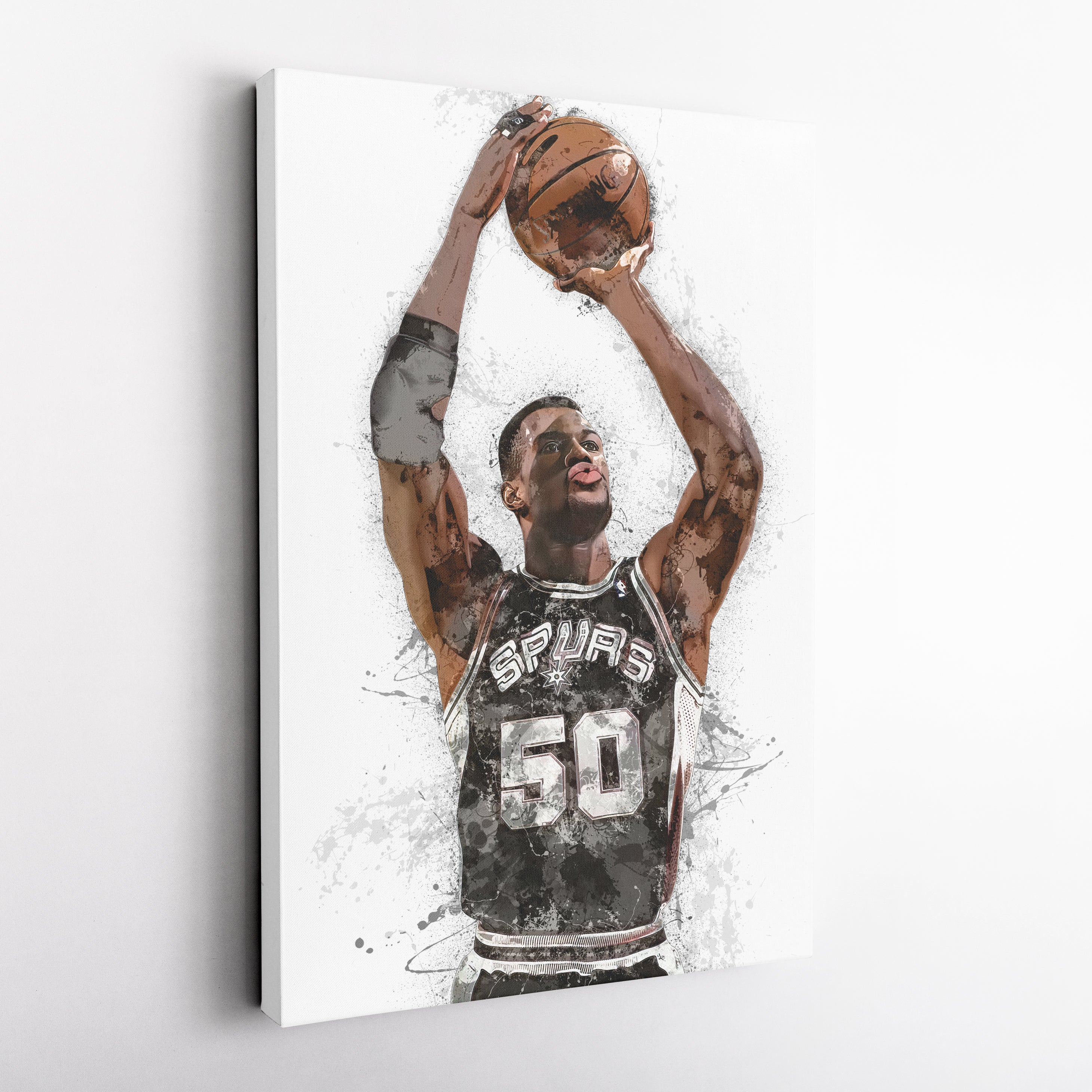 David Robinson Canvas Art – San Antonio Spurs Wall Decor