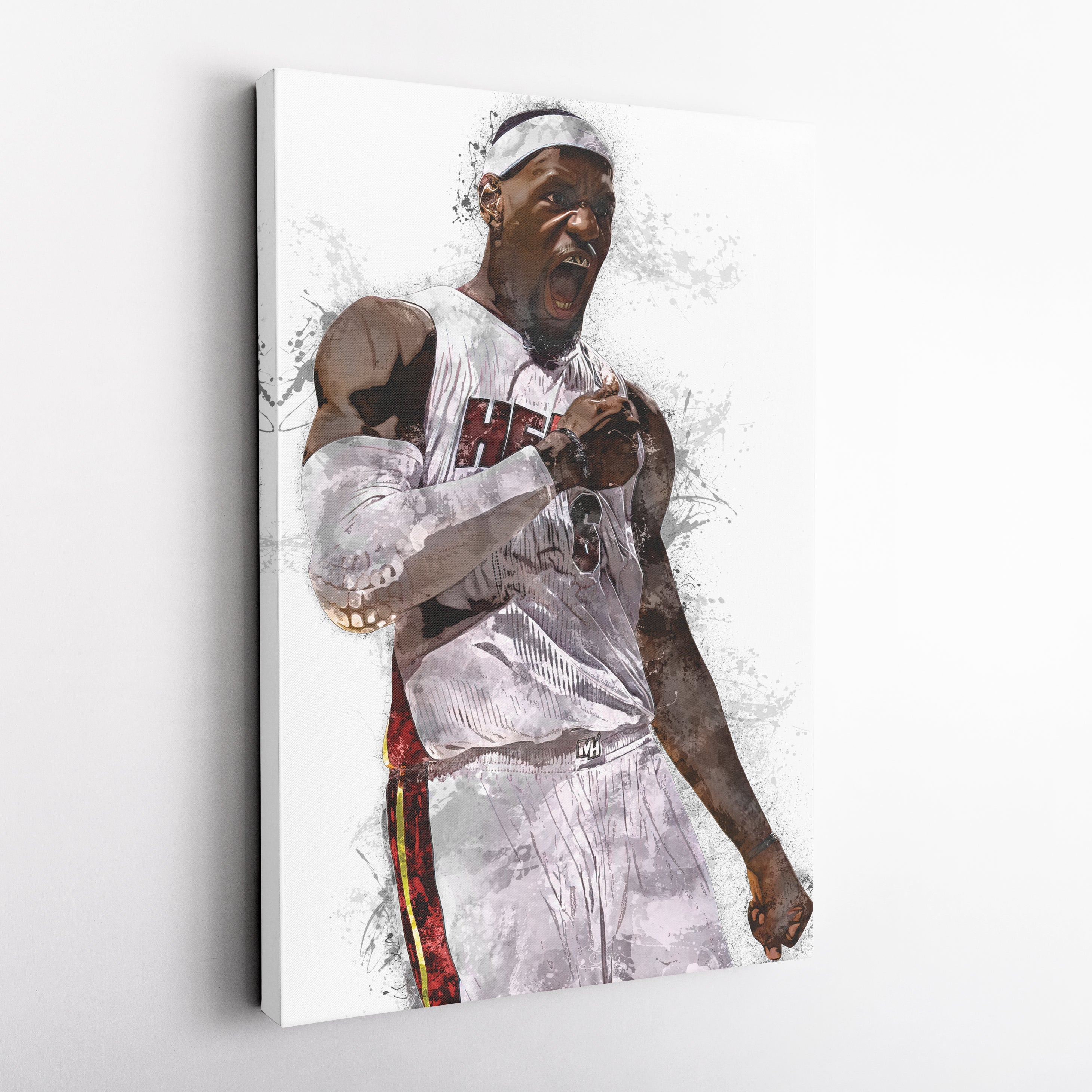 LeBron James Canvas Art – Miami Heat Wall Decor