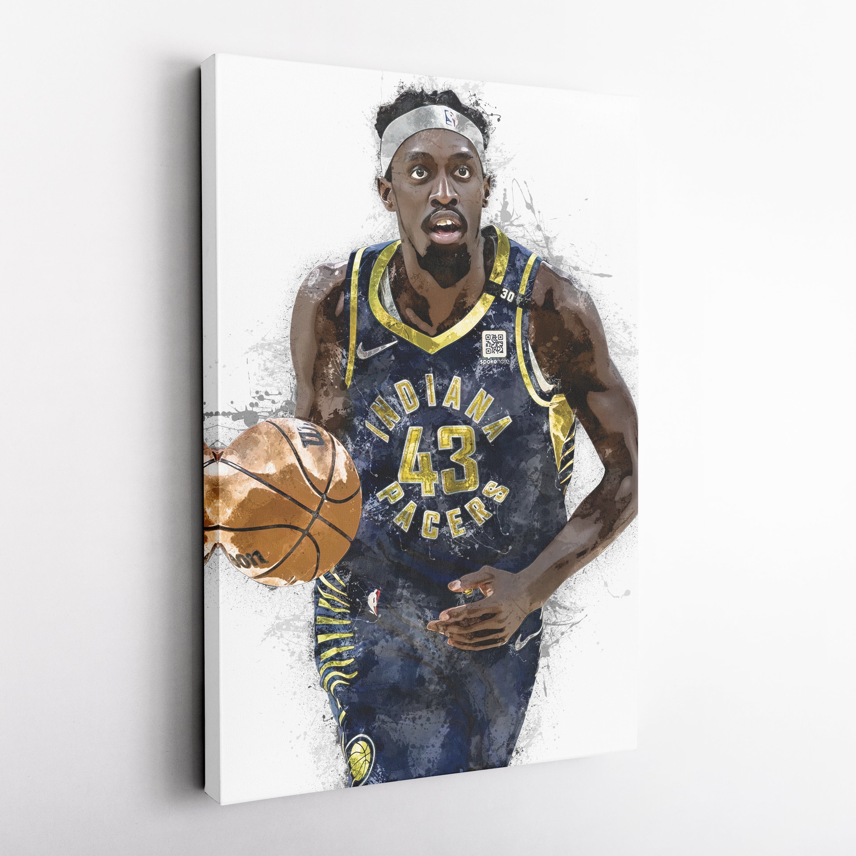 Pascal Siakam Canvas Art – Indiana Pacers Wall Decor