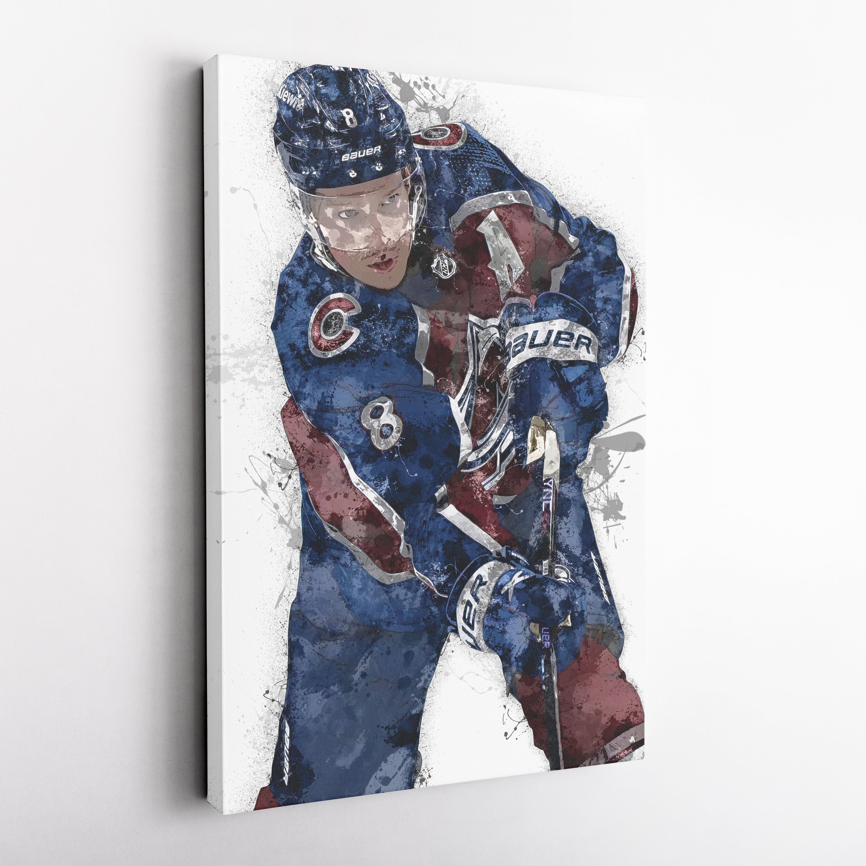 Cale Makar Canvas Art – Colorado Avalanche Wall Decor