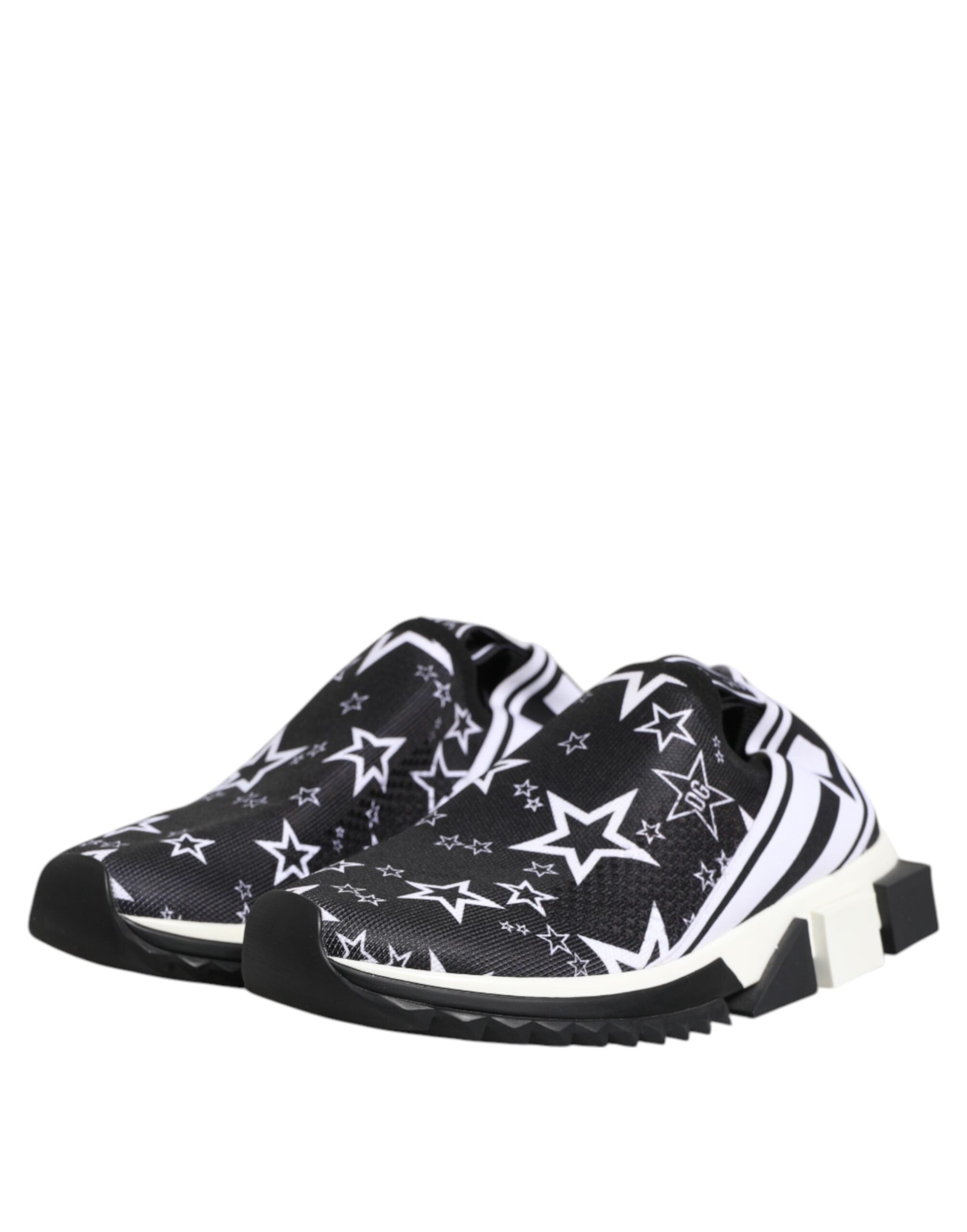 Dolce & Gabbana Black White Sorrento Low Top Sneakers Shoes