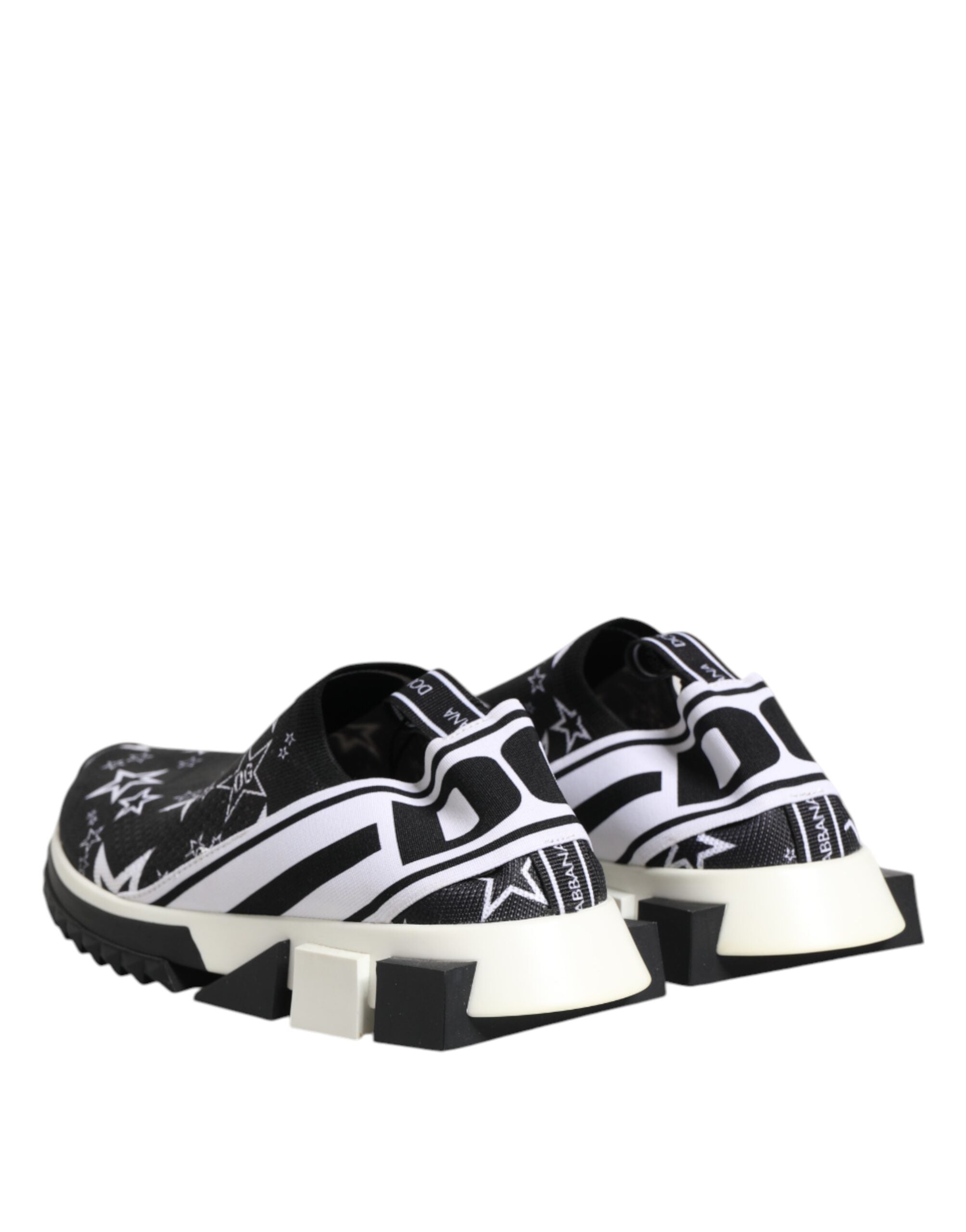 Dolce & Gabbana Black White Sorrento Low Top Sneakers Shoes