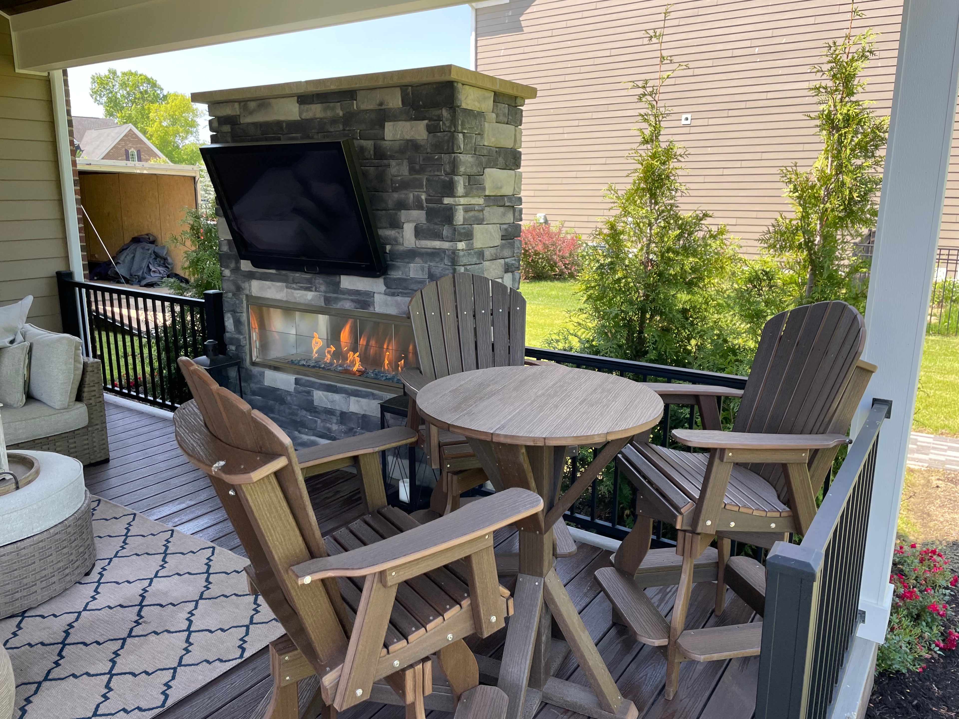 Round Outdoor Dining Table Pub Height