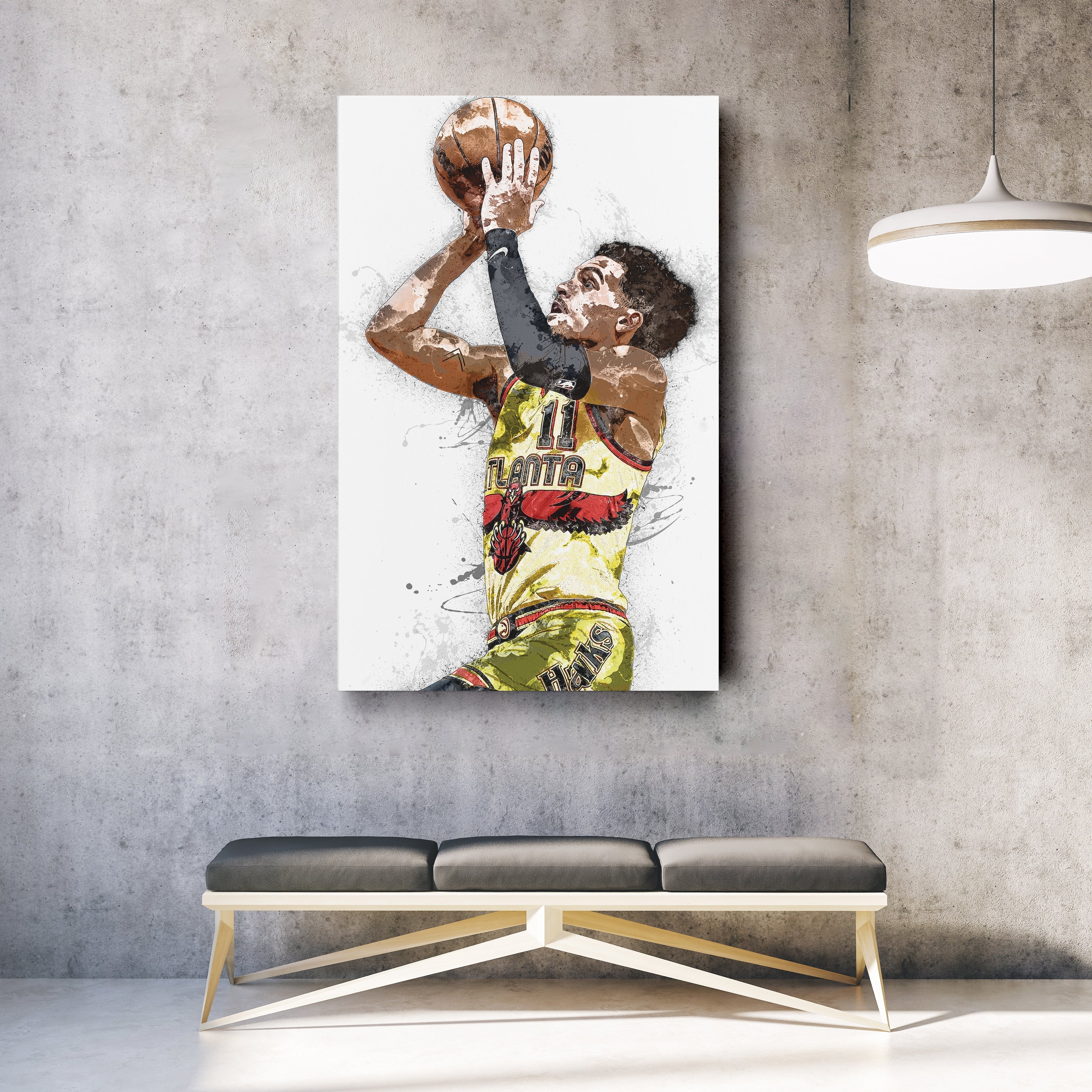 Trae Young Canvas Art – Atlanta Hawks Wall Decor