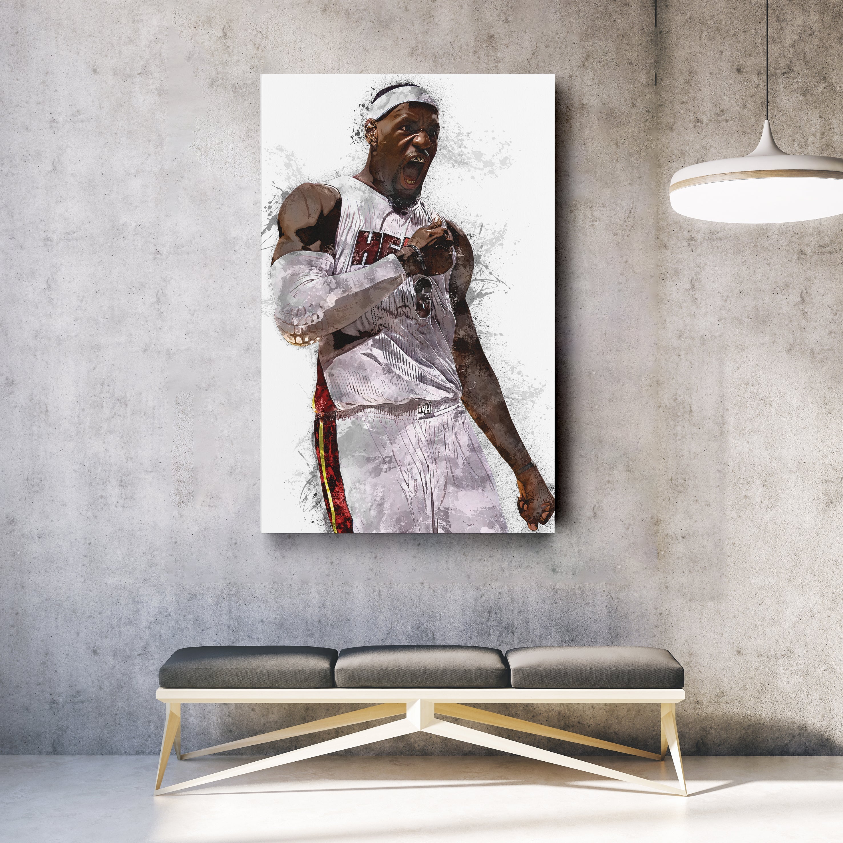 LeBron James Canvas Art – Miami Heat Wall Decor
