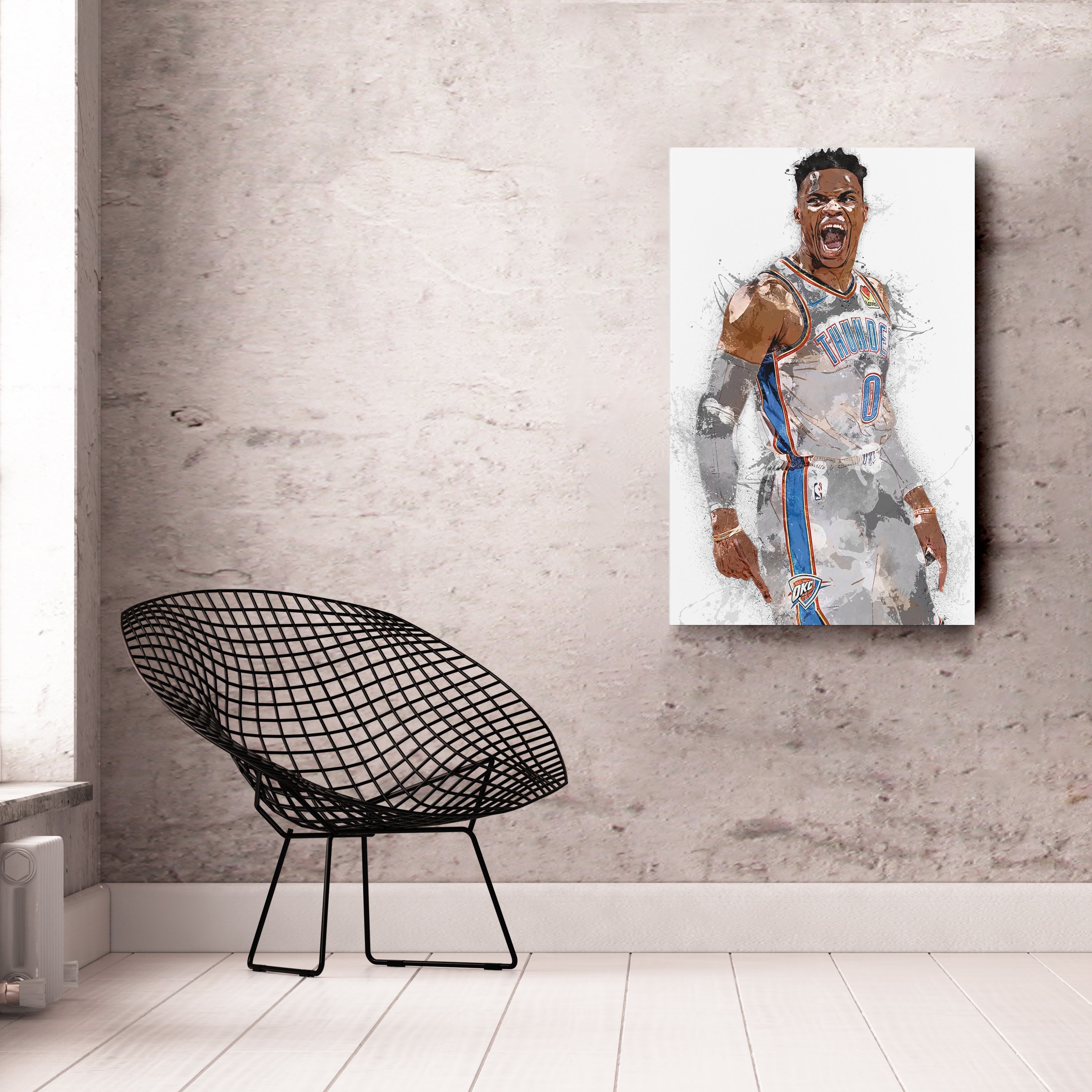 Russell Westbrook Canvas Art – Oklahoma City Thunder Wall Decor