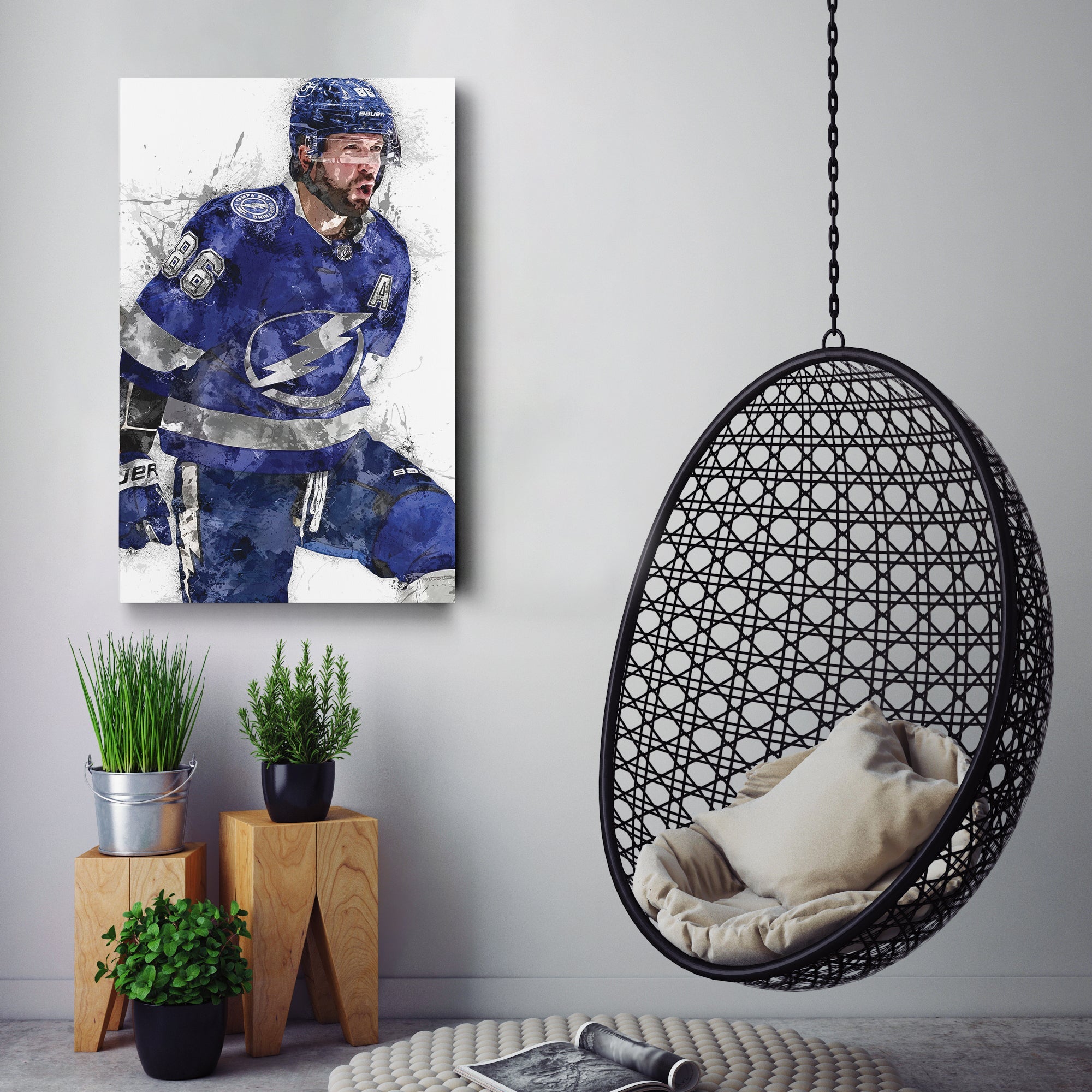 Nikita Kucherov Canvas Art – Tampa Bay Lightning Wall Decor