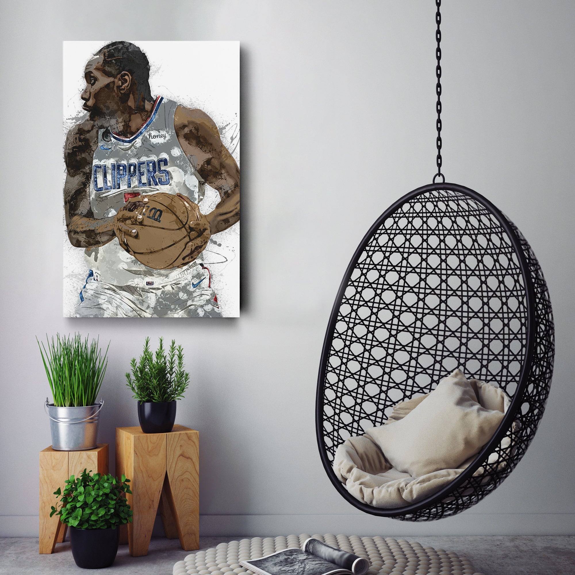 Kawhi Leonard Canvas Art – Los Angeles Clippers Wall Decor