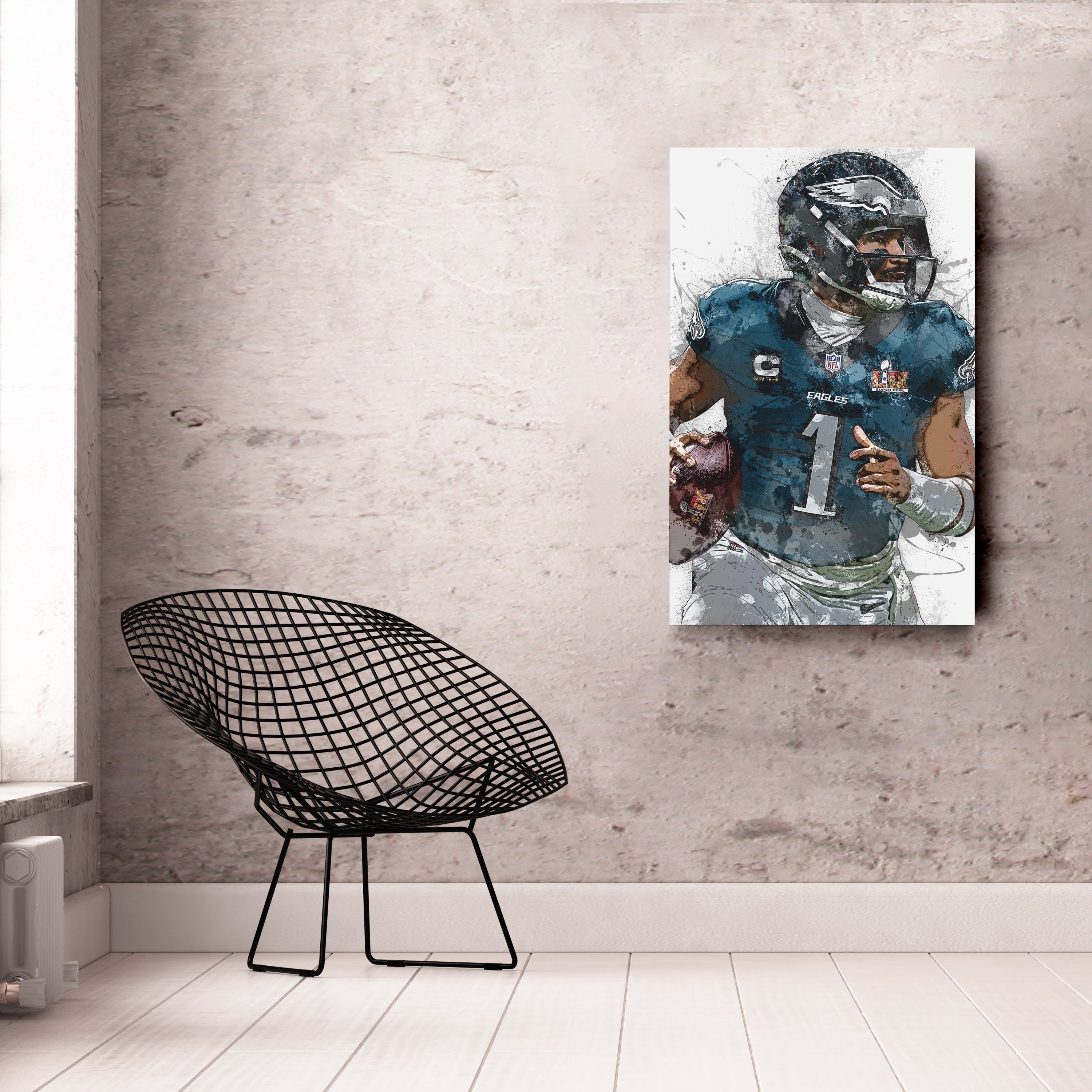 Jalen Hurts Canvas Art - Philadelphia Eagles Wall Decor