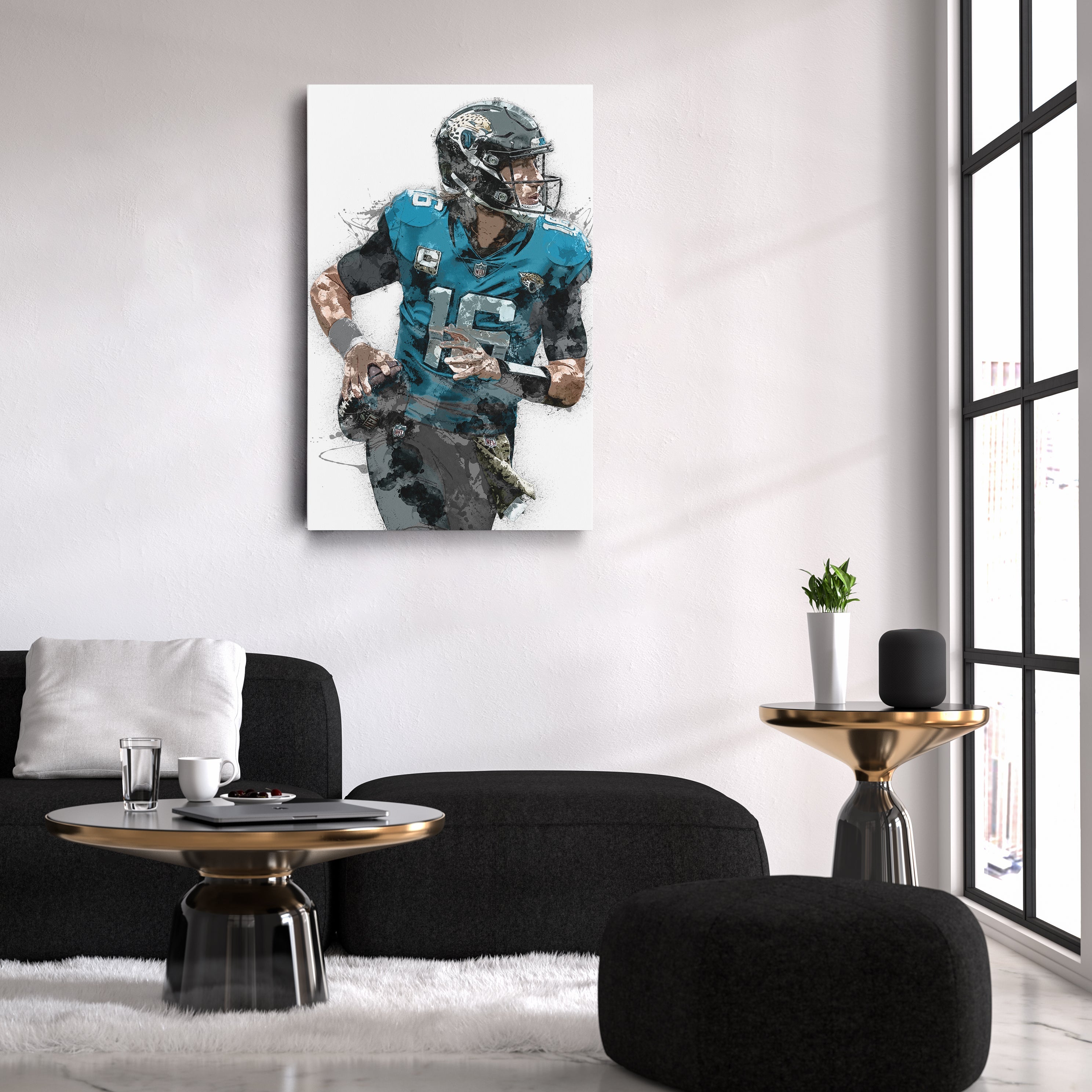 Trevor Lawrence Canvas Art – Jacksonville Jaguars Wall Decor