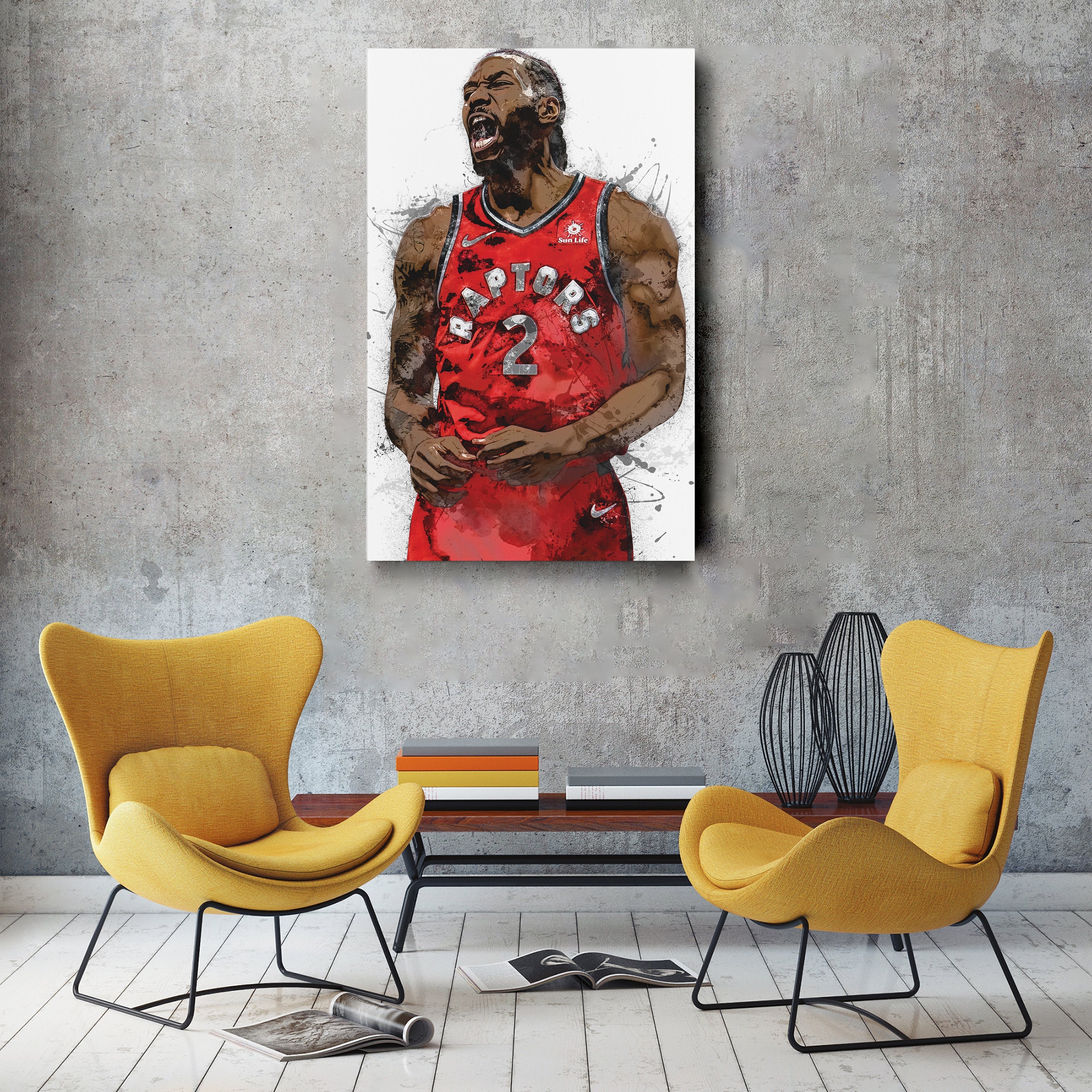 Kawhi Leonard Canvas Art – Toronto Raptors Wall Decor