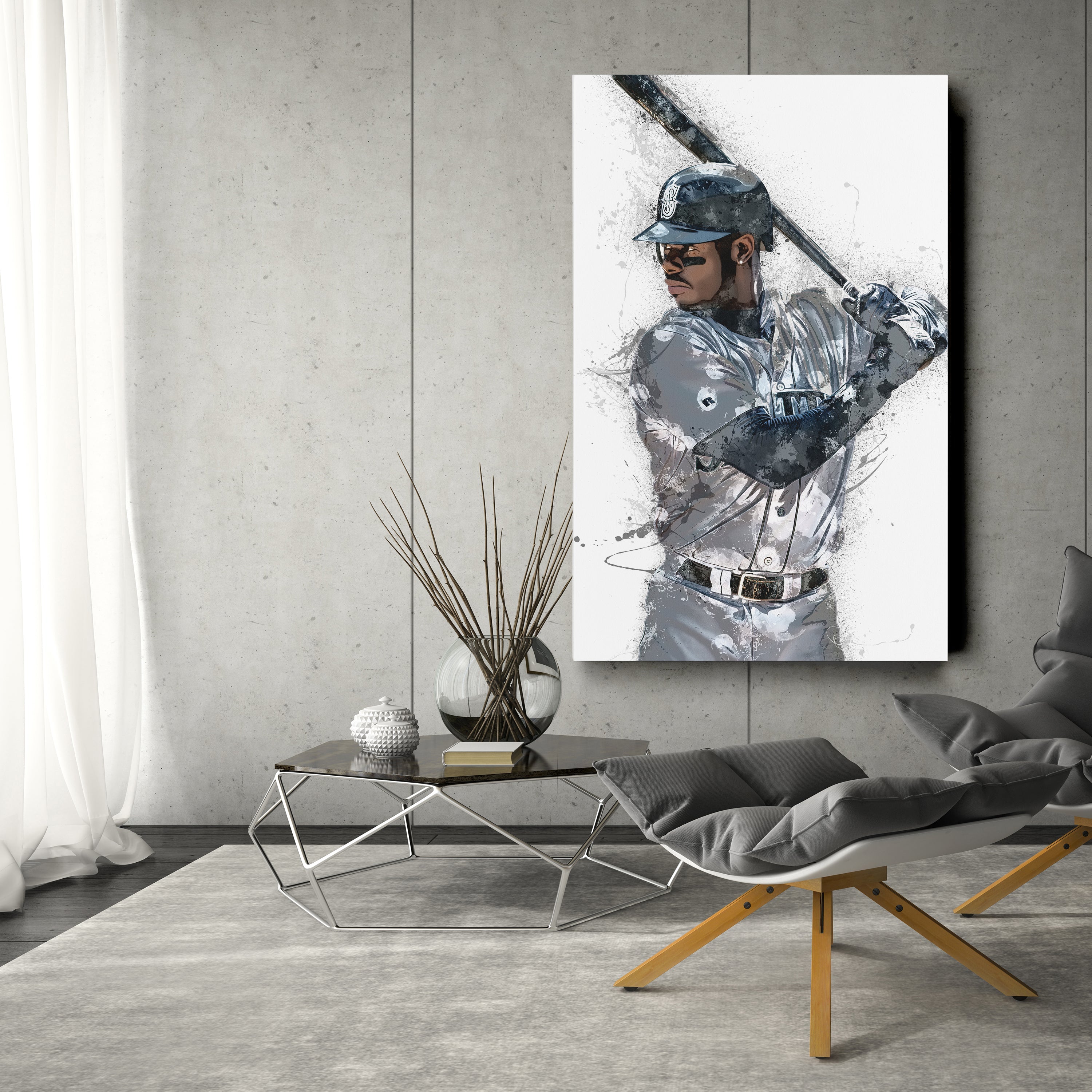 Ken Griffey Jr. Canvas Art – Seattle Mariners Wall Decor