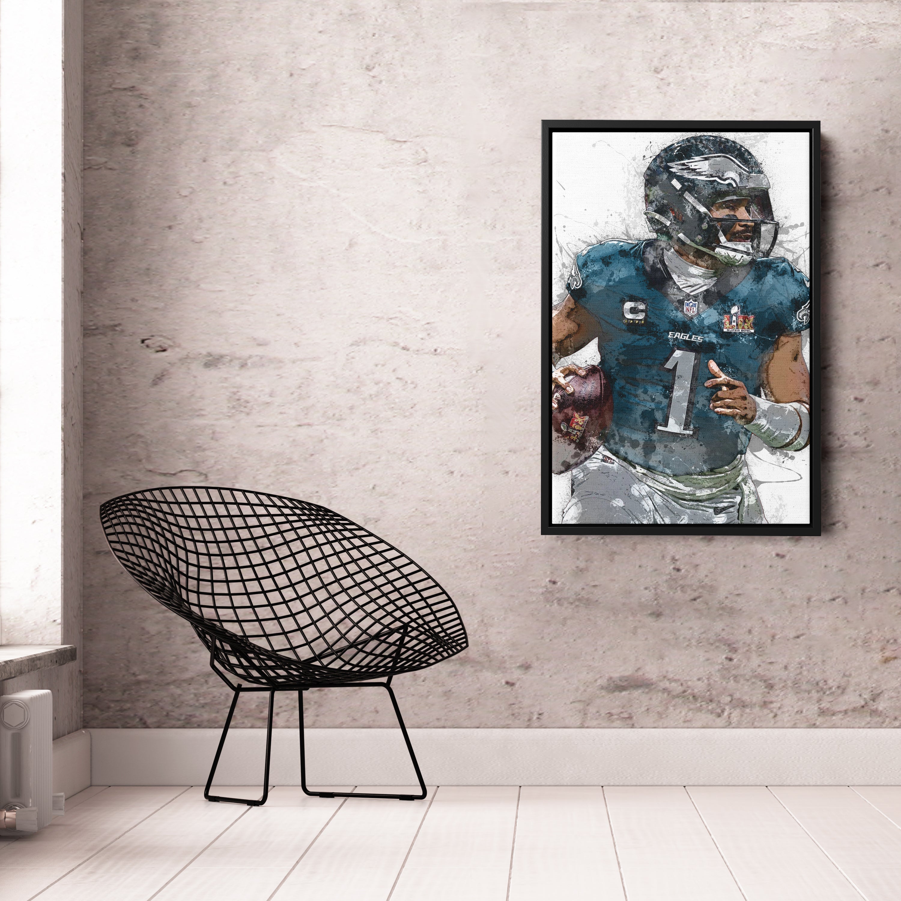 Jalen Hurts Canvas Art - Philadelphia Eagles Wall Decor