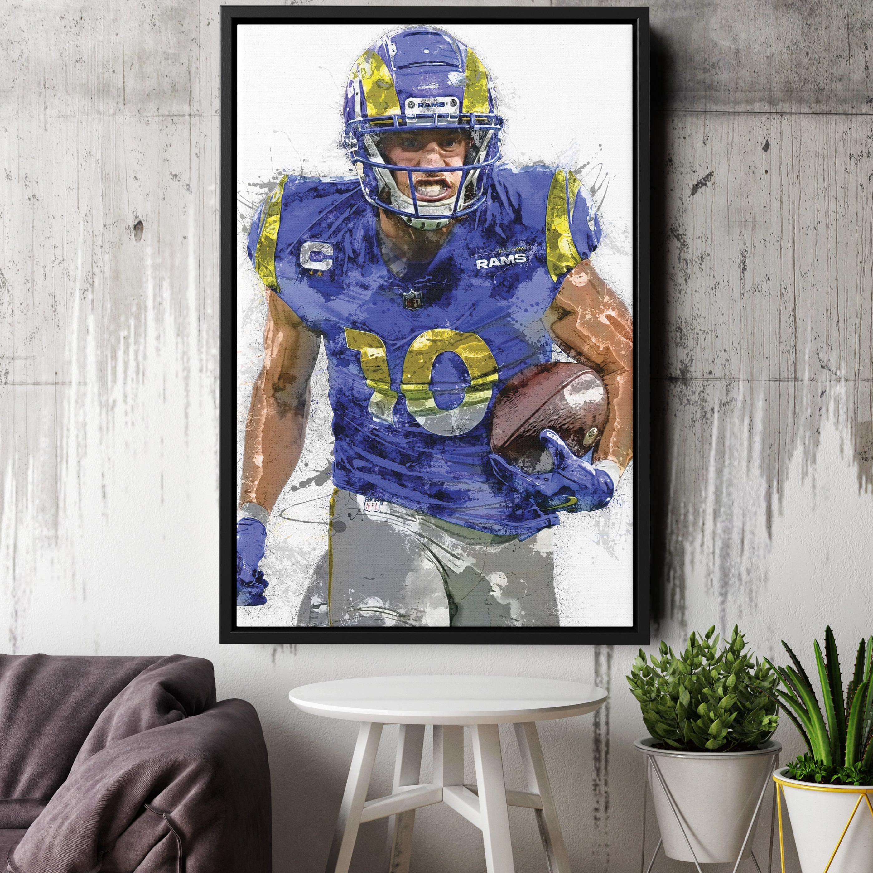 Cooper Kupp Canvas Art – Los Angeles Rams Wall Decor