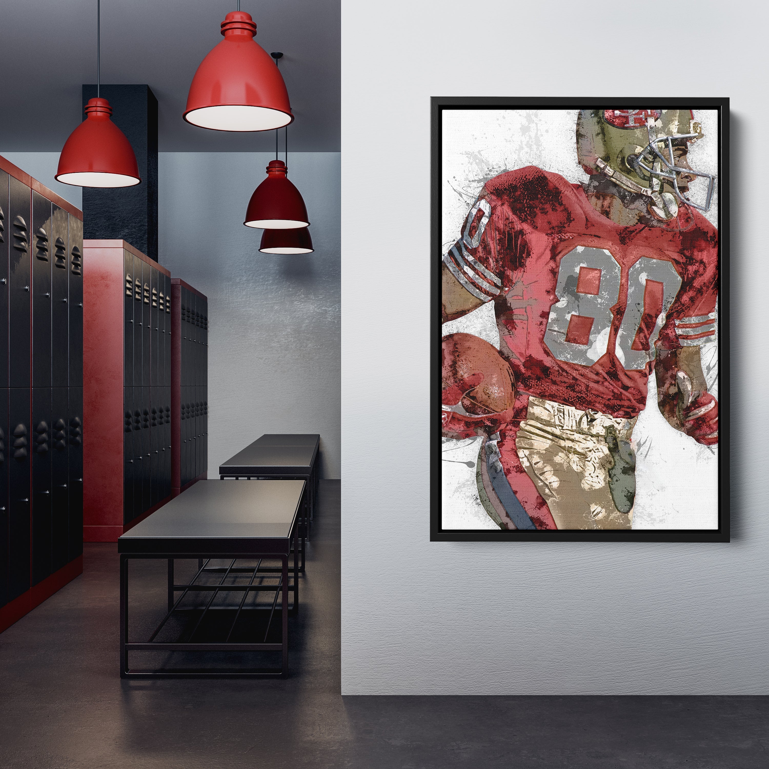 Jerry Rice Canvas Art – San Francisco 49ers Wall Decor