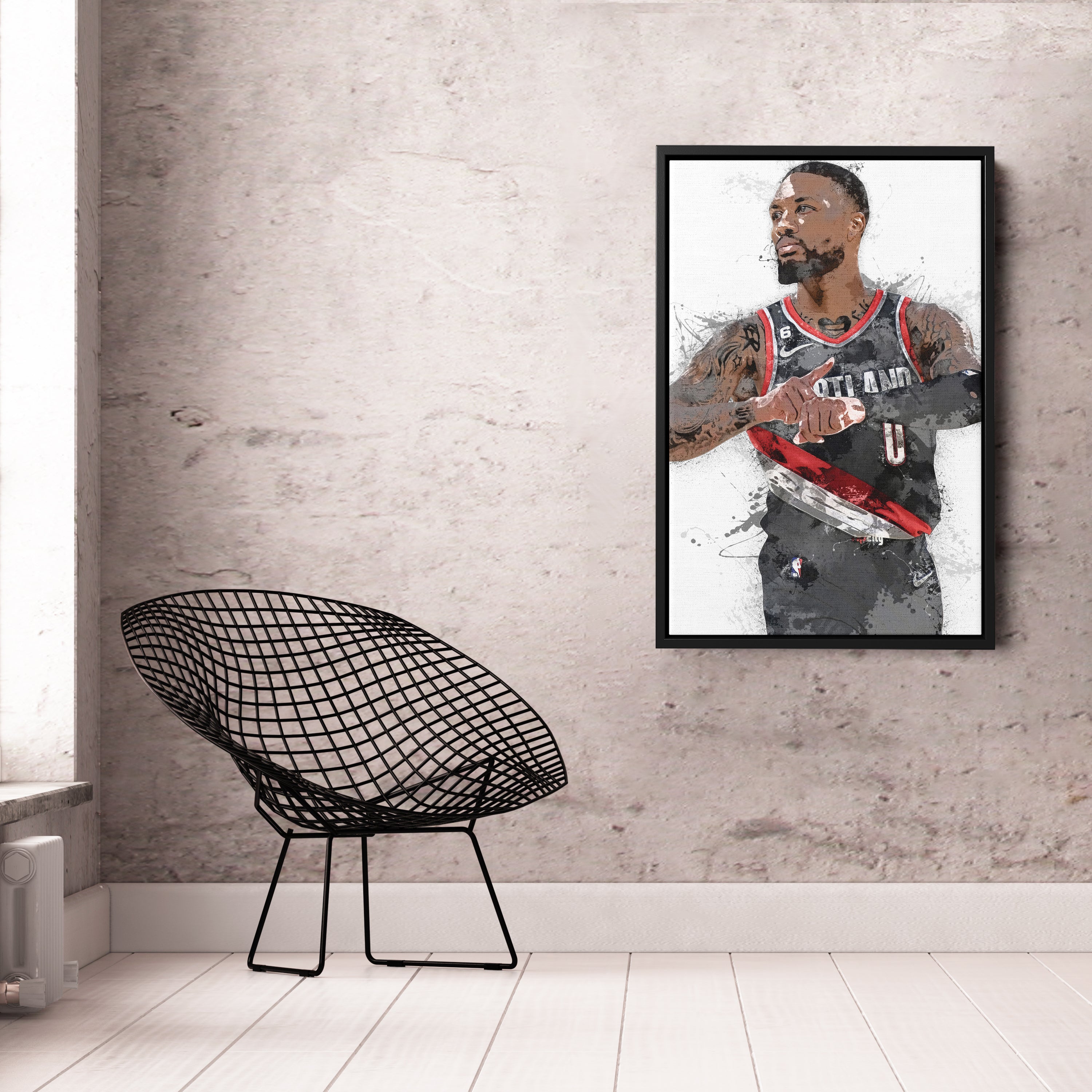 Damian Lillard Canvas Art – Portland Trail Blazers Superstar Wall Decor