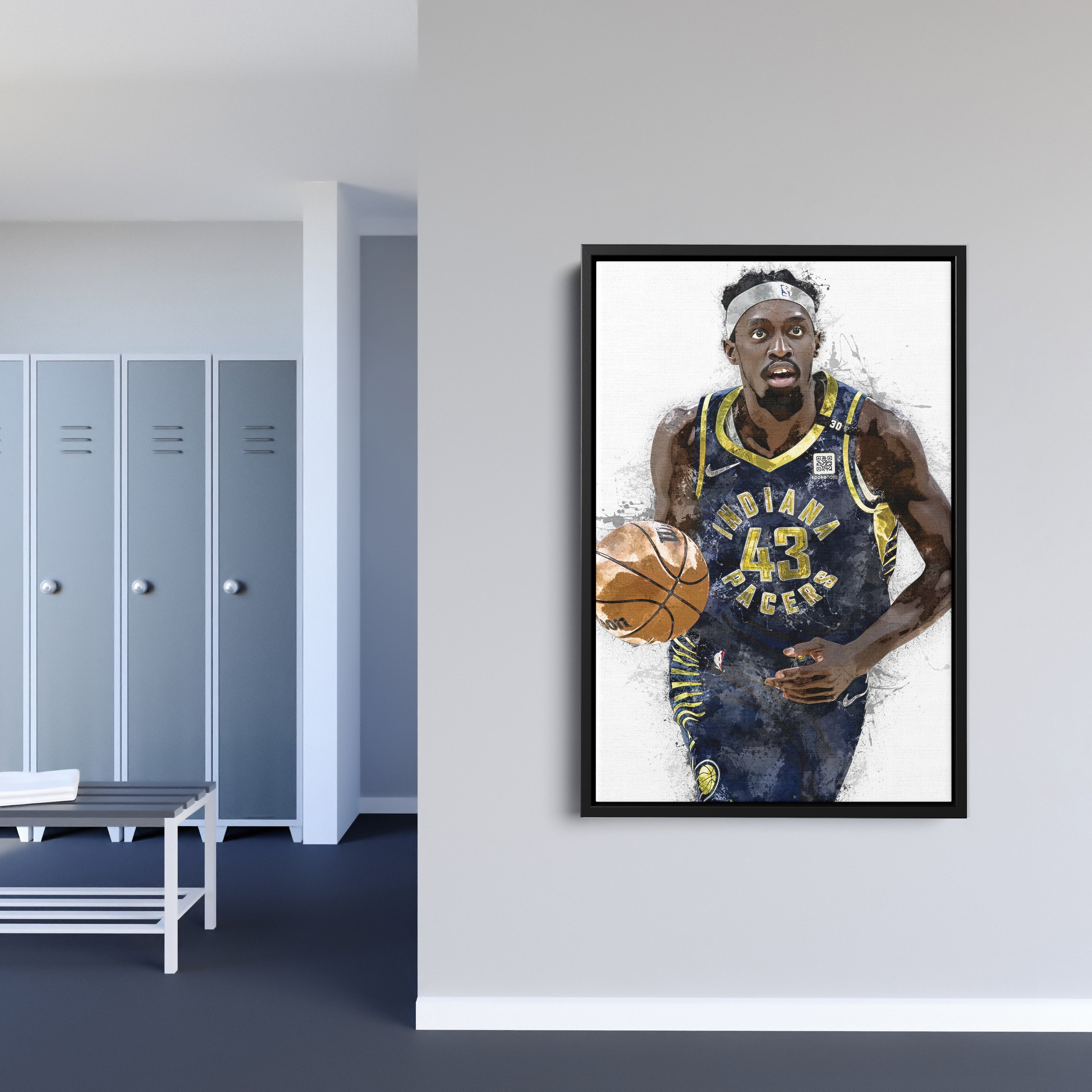 Pascal Siakam Canvas Art – Indiana Pacers Wall Decor
