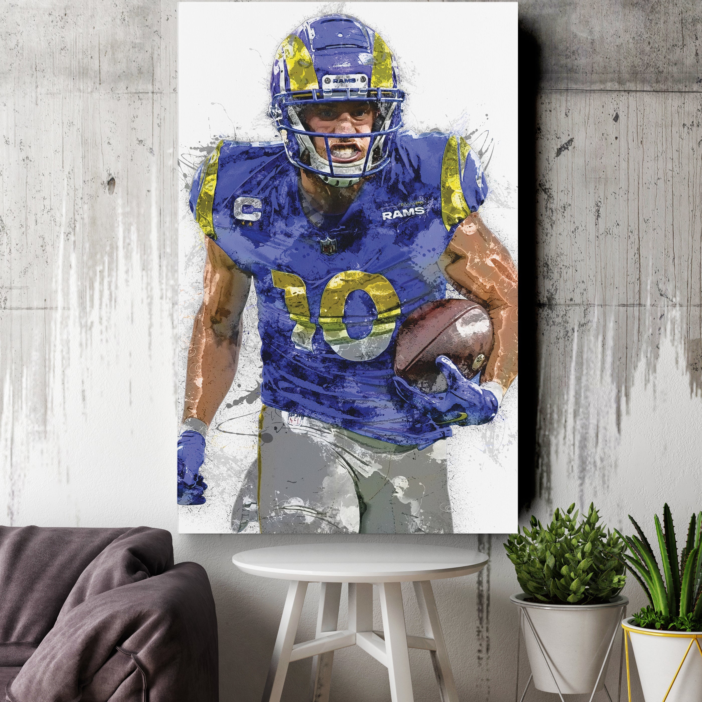 Cooper Kupp Canvas Art – Los Angeles Rams Wall Decor