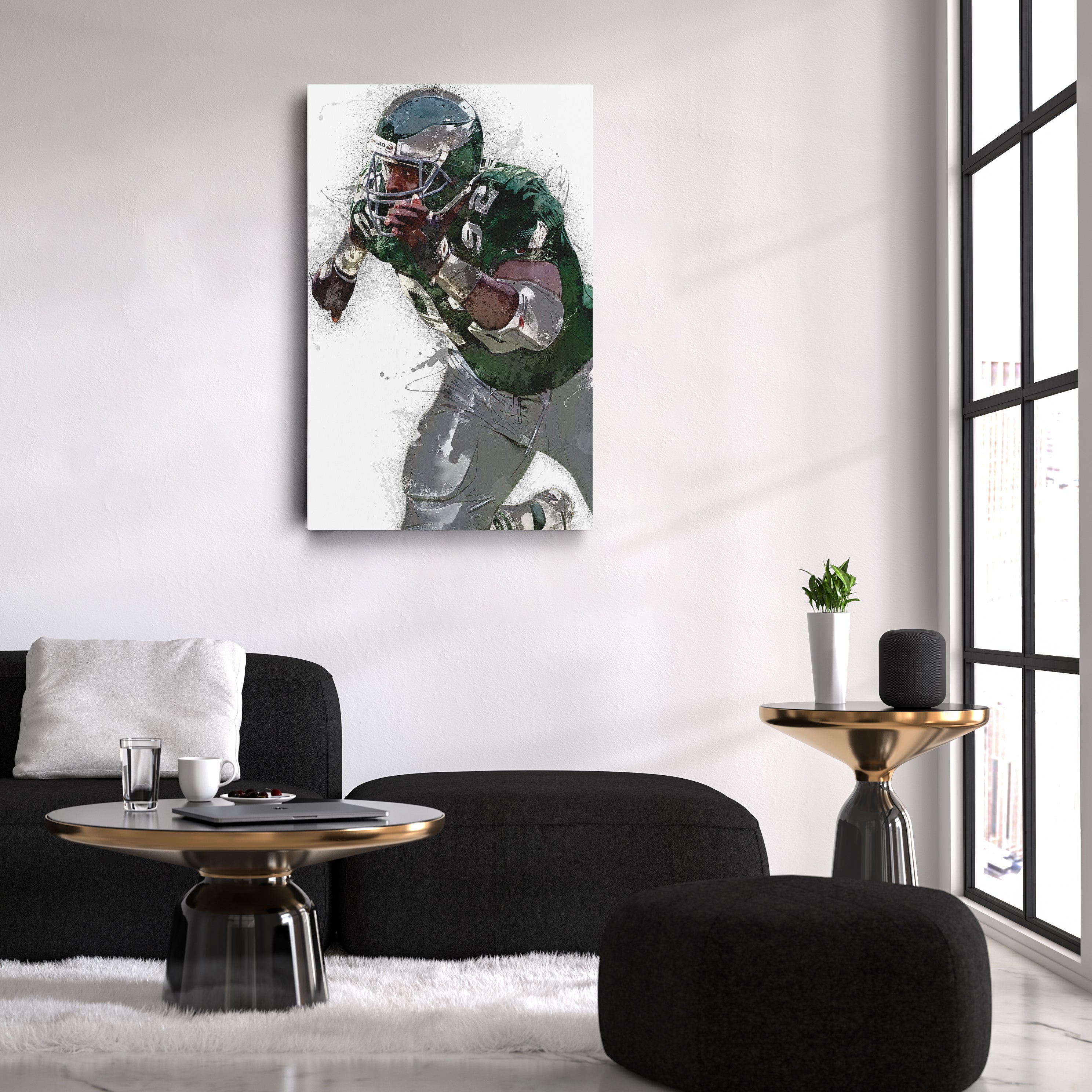 Reggie White Canvas Art – Philadelphia Eagles Wall Decor