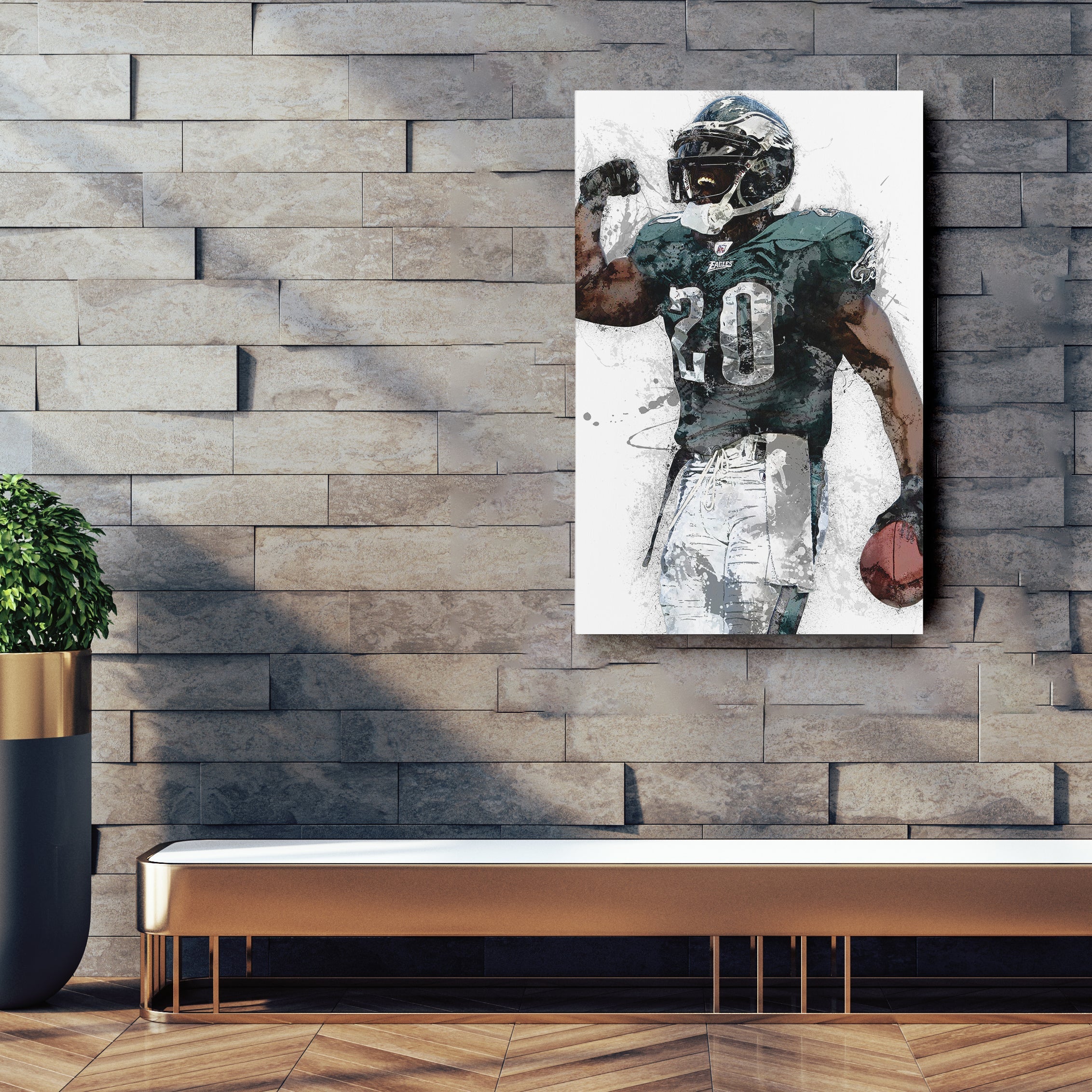 Brian Dawkins Canvas Art – Philadelphia Eagles Wall Decor