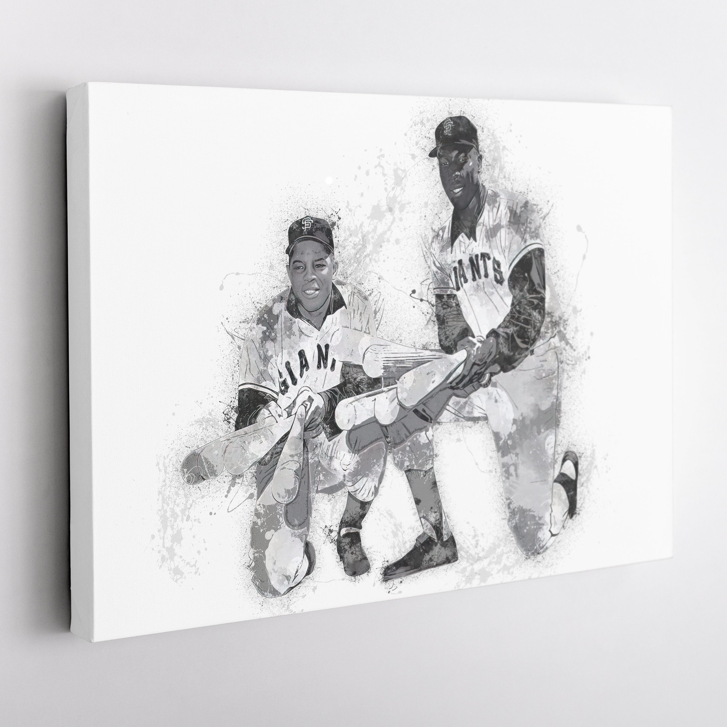 Willie Mays & Willie McCovey Canvas Art – San Francisco Giants Wall Decor