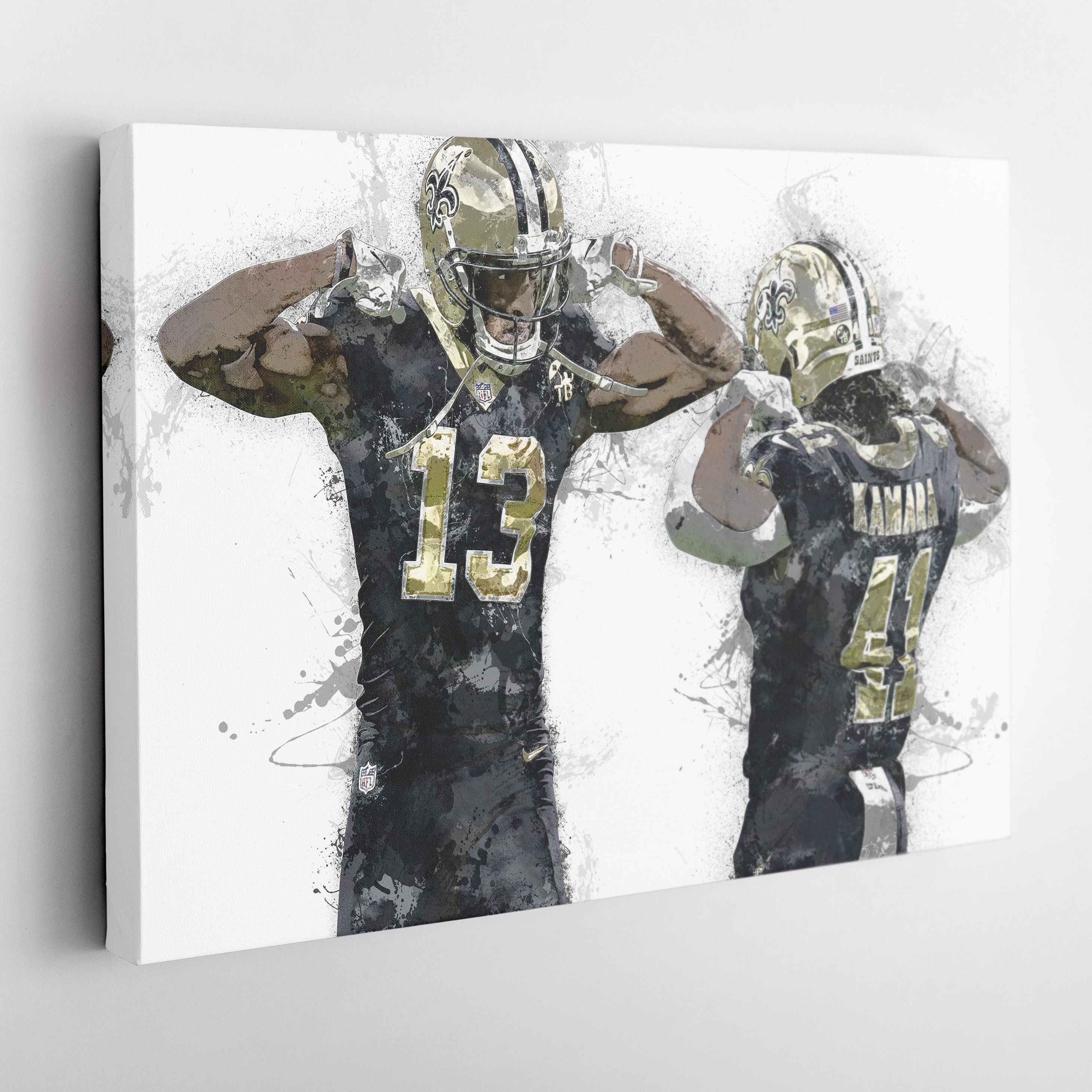 Michael Thomas & Alvin Kamara Canvas Art – New Orleans Saints Wall Decor