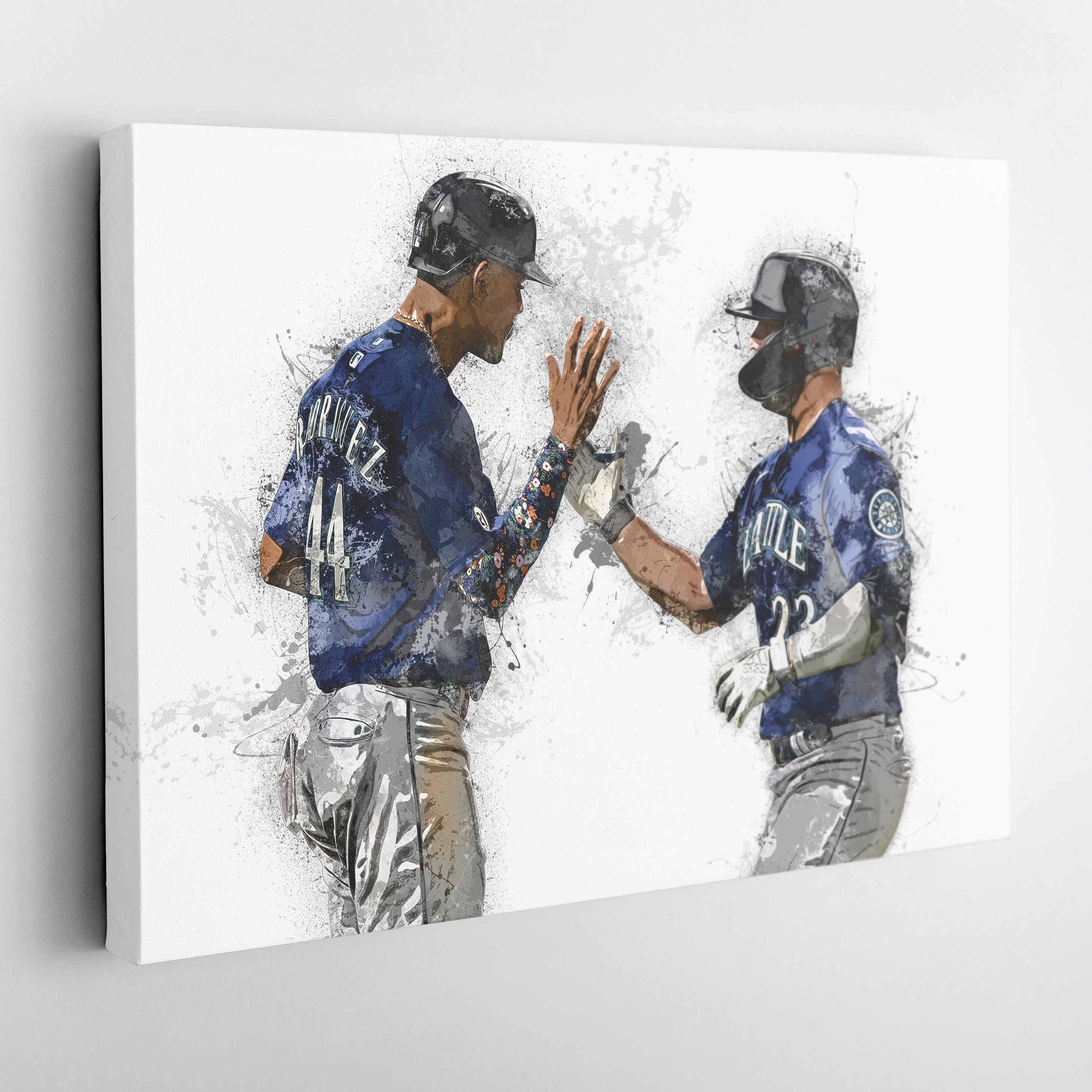 Julio Rodriguez & Ty France Canvas Art – Seattle Mariners Wall Decor