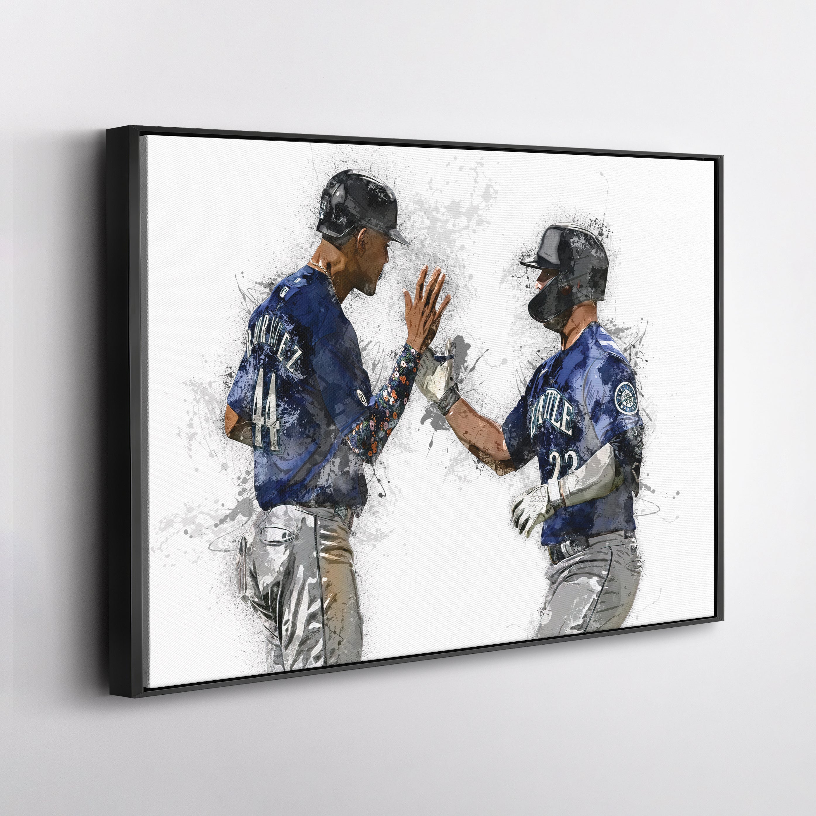 Julio Rodriguez & Ty France Canvas Art – Seattle Mariners Wall Decor