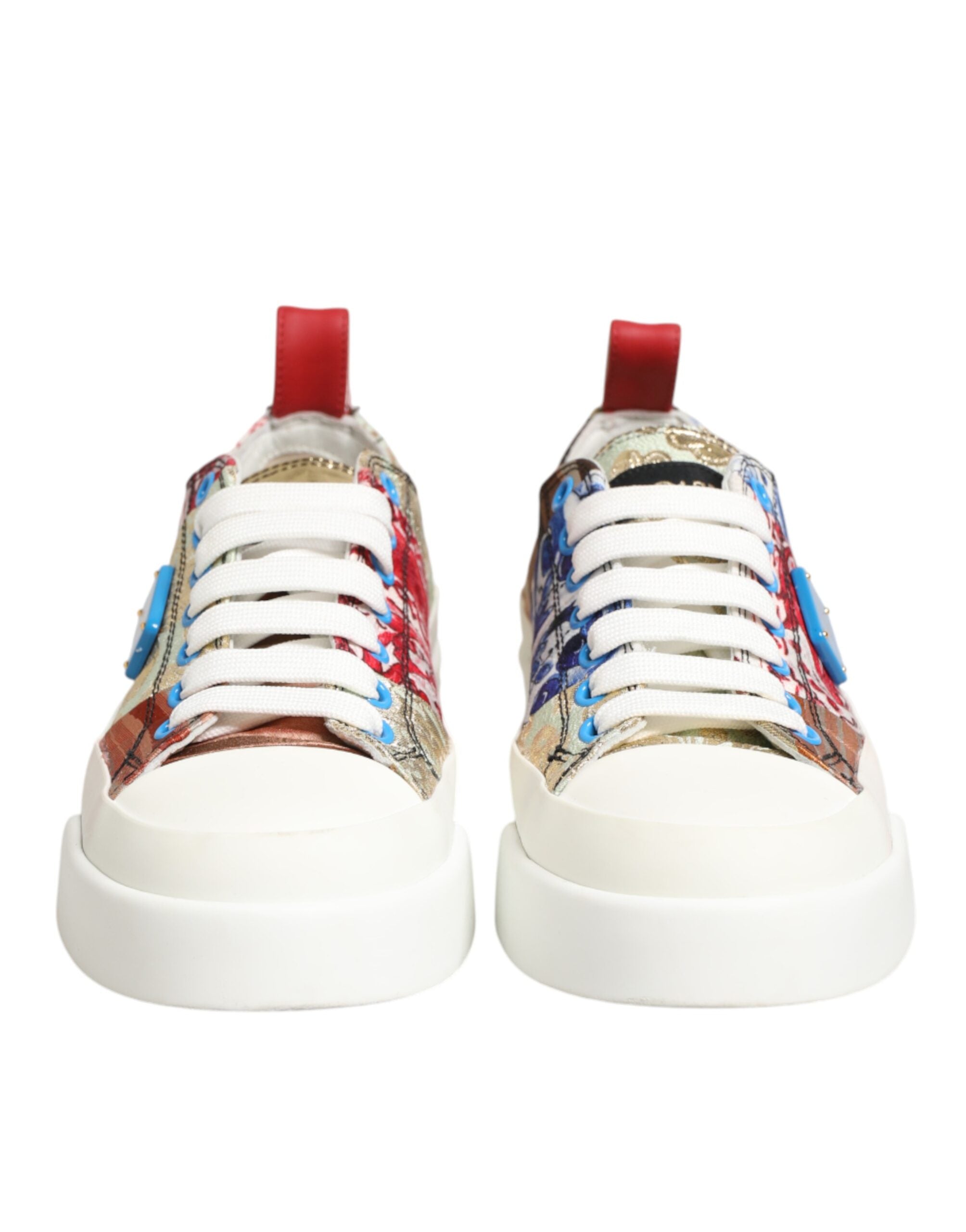 Dolce & Gabbana Multicolor Patchwork Low Top Sneakers Shoes
