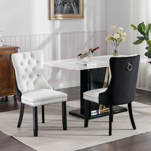 LuneluX_Home – Royal Banquet Chairs (Tufted Velvet, 2 pcs)