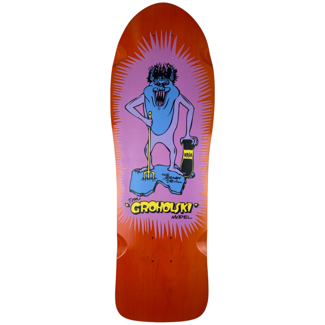 Vision Groholski Jersey Devil Deck - 9.5" Orange Stain