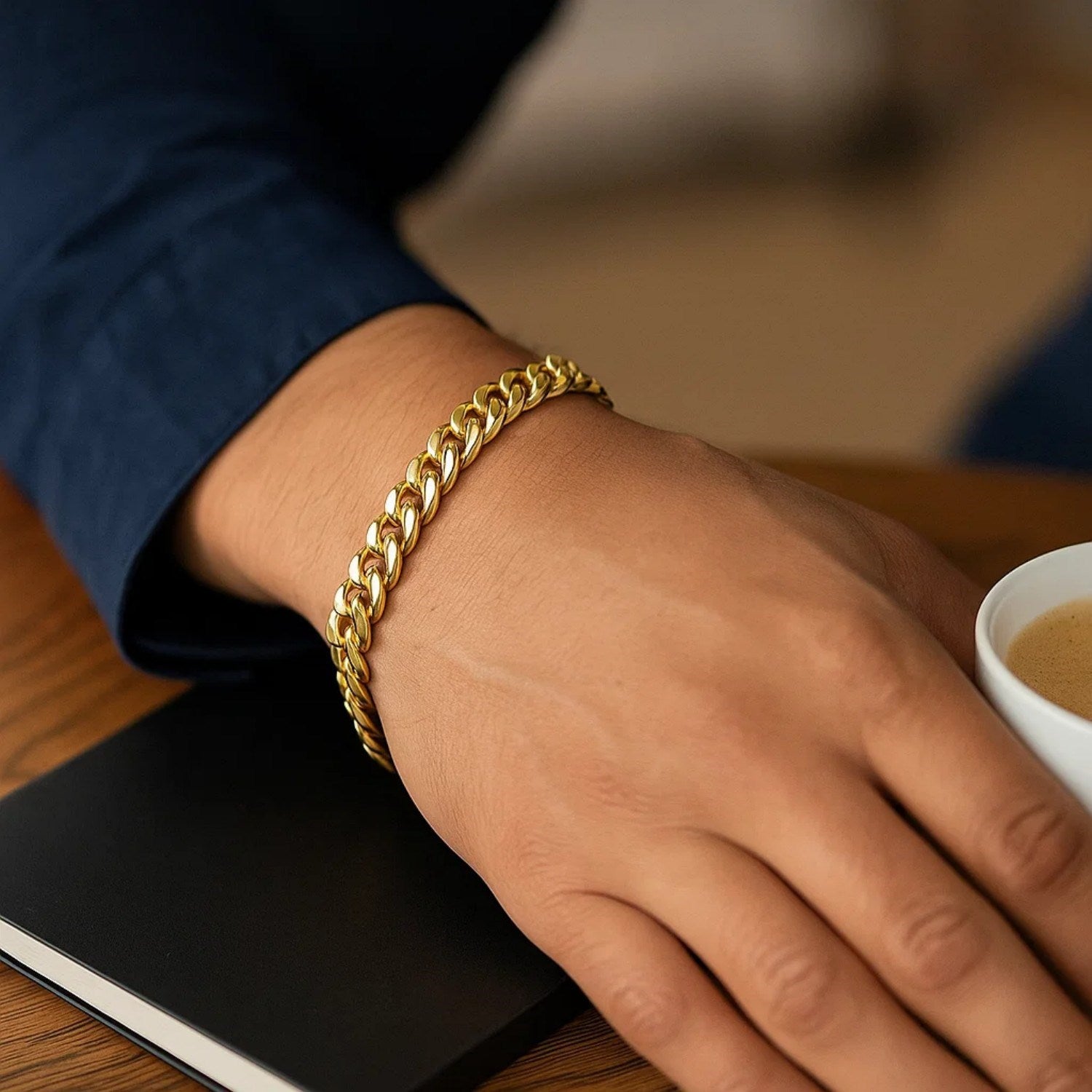 10k Yellow Gold Semi Solid Miami Cuban Bracelet (7.20 mm)