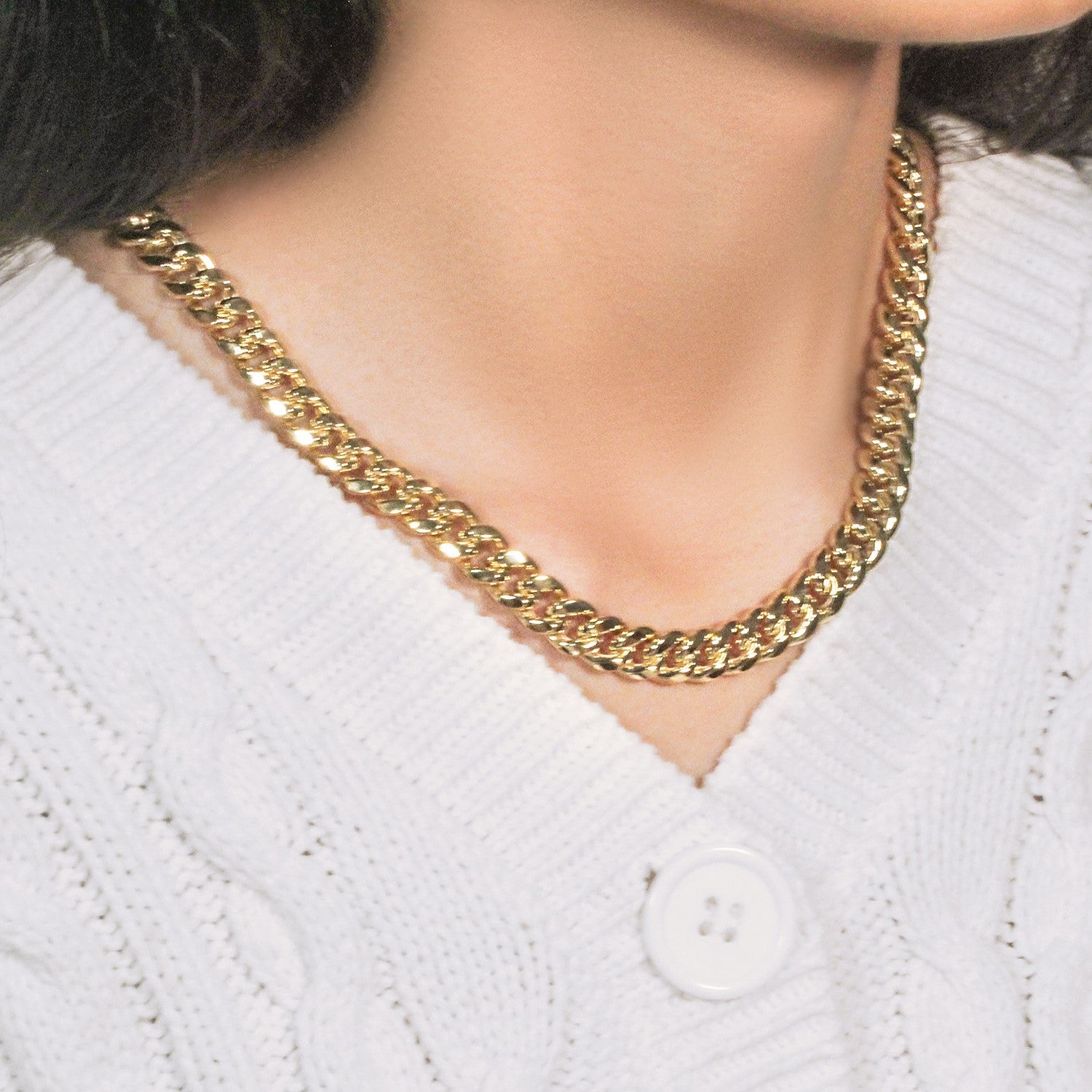 14k Yellow Gold Semi Solid Miami Cuban Chain (9.10 mm)