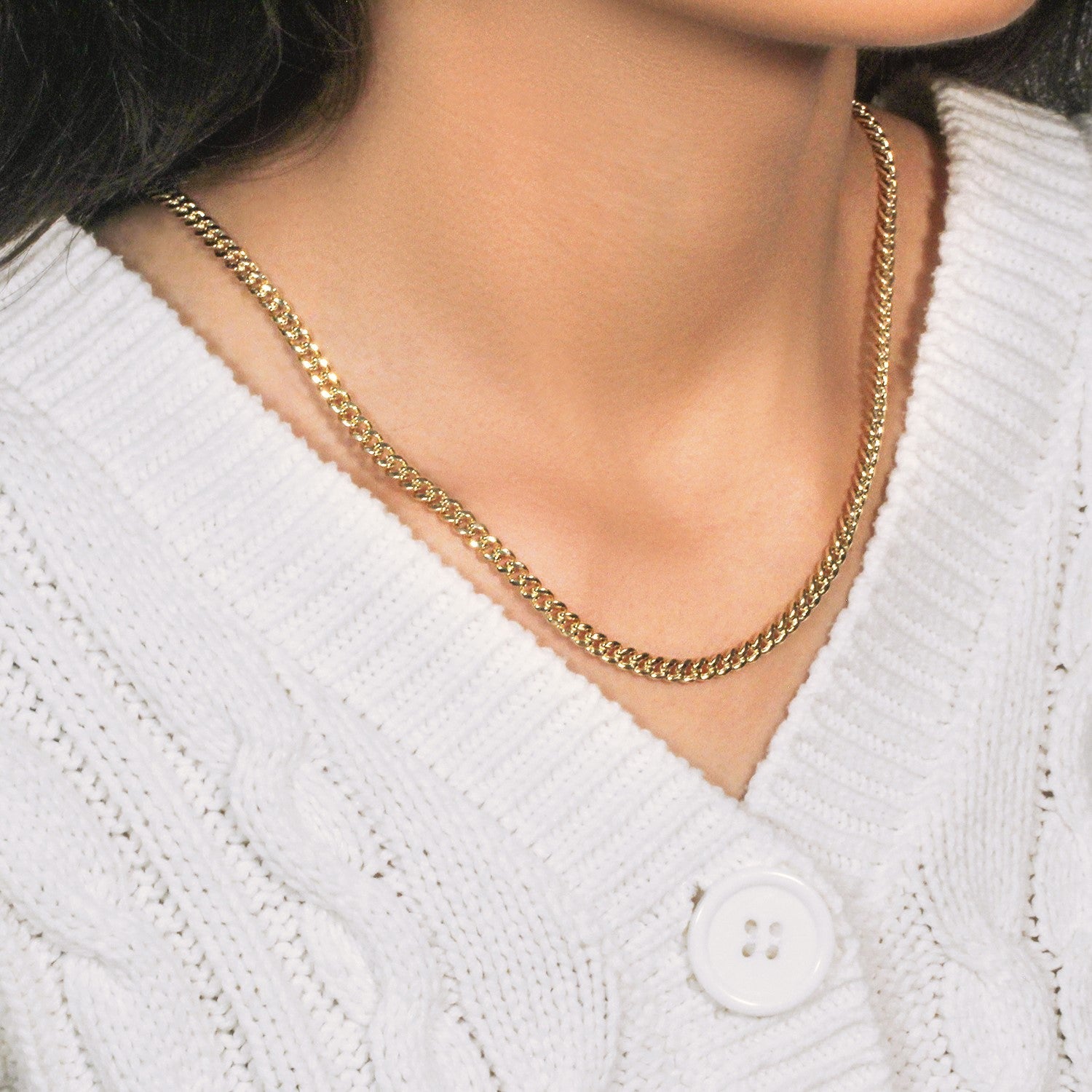 14k Yellow Gold Semi Solid Miami Cuban Chain (4.50 mm)