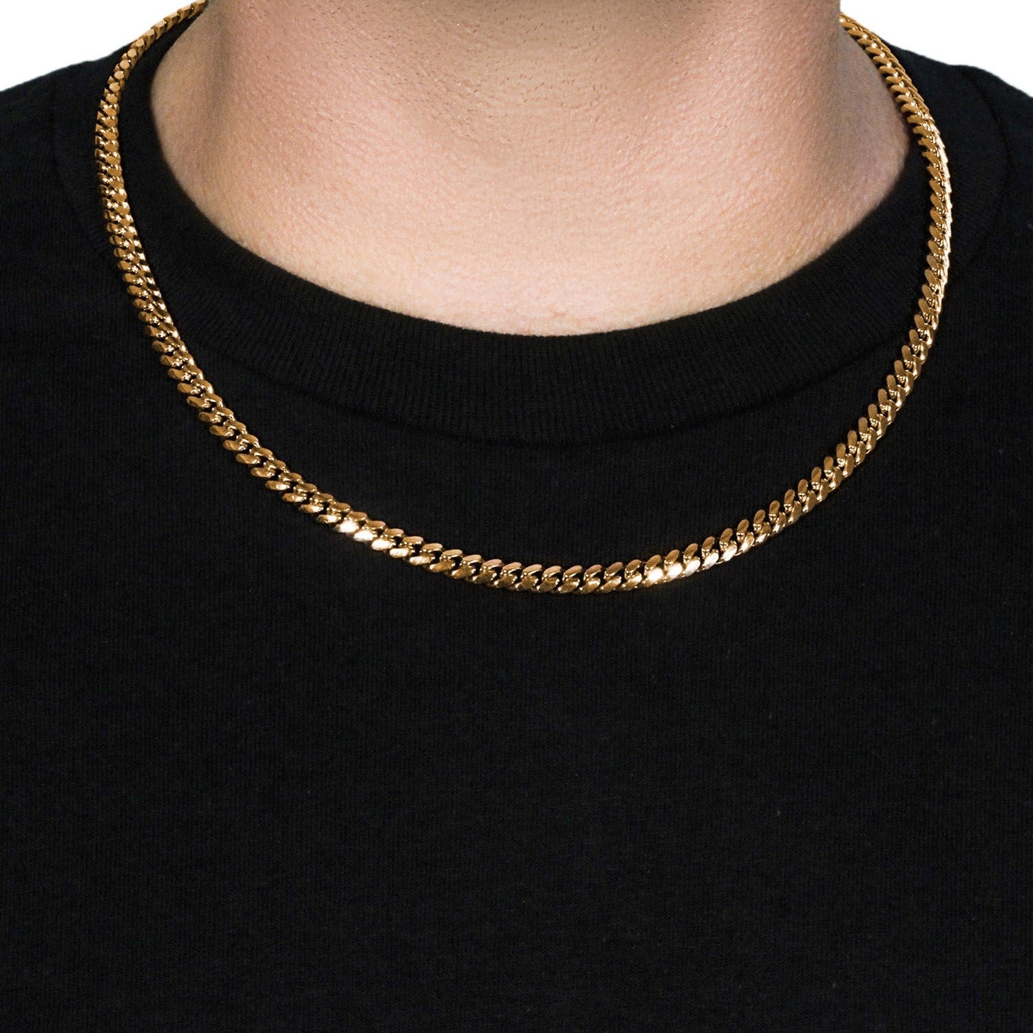14k Yellow Gold Classic Miami Cuban Solid Chain (6.10 mm)