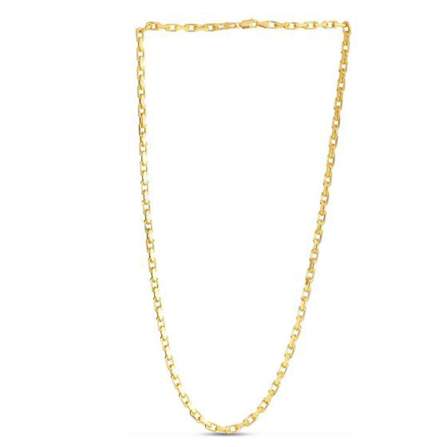 14k Yellow Gold French Cable Link Chain (3.60 mm)
