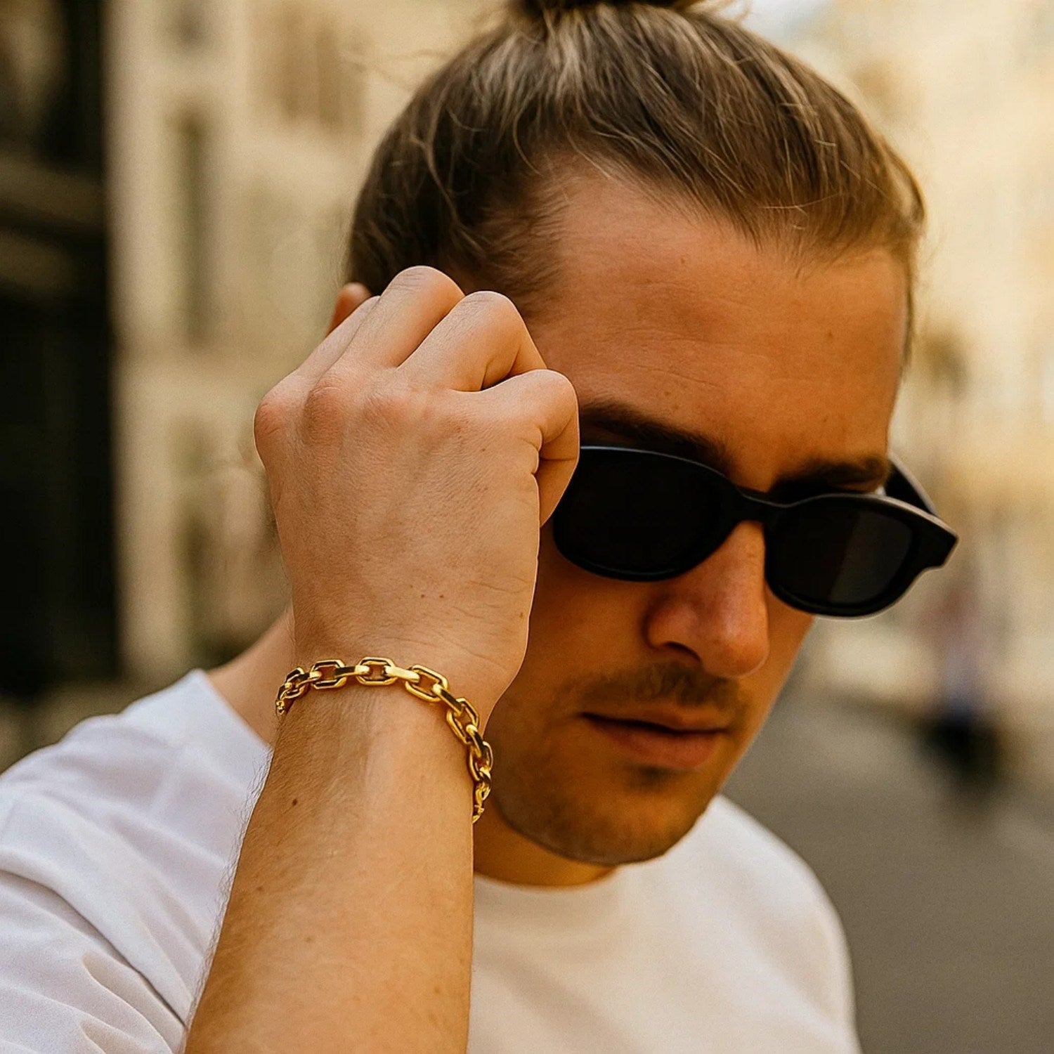 14k Yellow Gold French Cable Chain Bracelet  (4.80 mm)