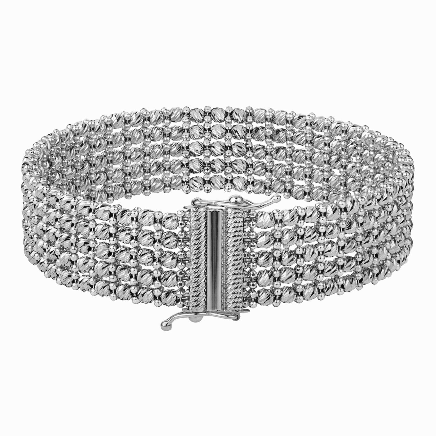 Medium Red Carpet Bracelet in 14K White Gold (14.10 mm)