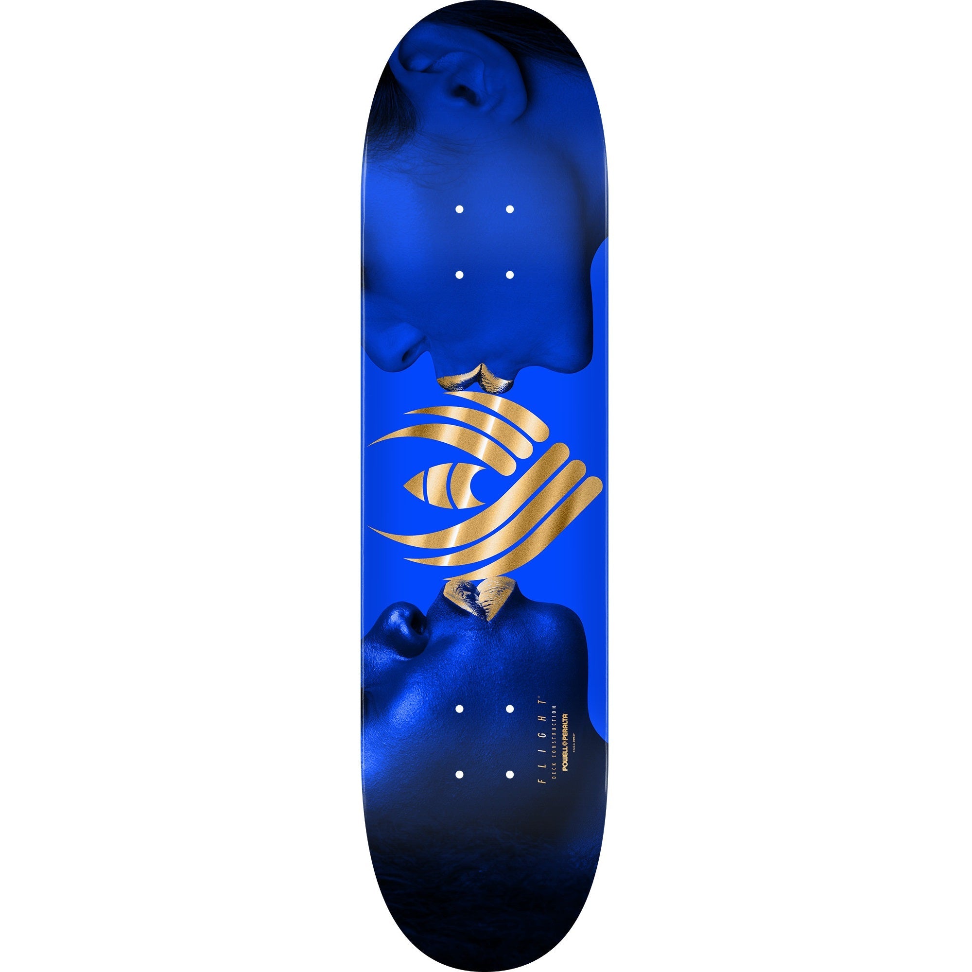 Powell Peralta Kiss Flight Skateboard Deck - 8.63″ Blue/Gold Foil
