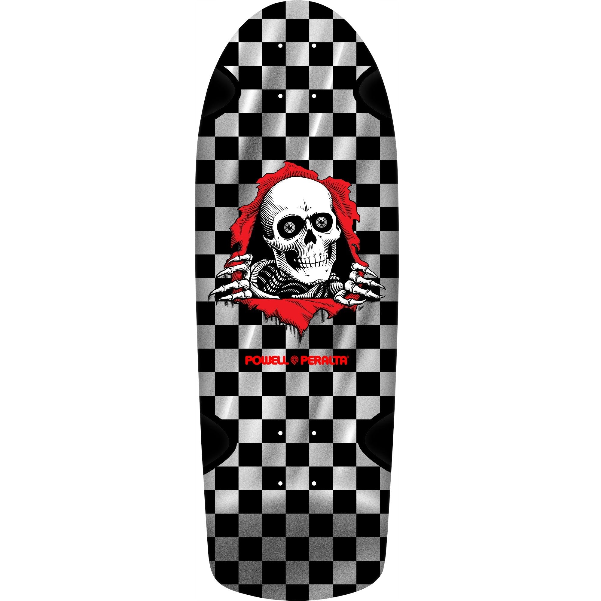 Powell Peralta OG Ripper Checker Reissue Deck - 10″ Silver Foil
