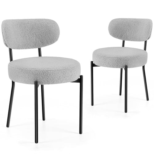 LuneluX_Home – Set of 2 Bouclé Dining Chairs | Nordic Edition
