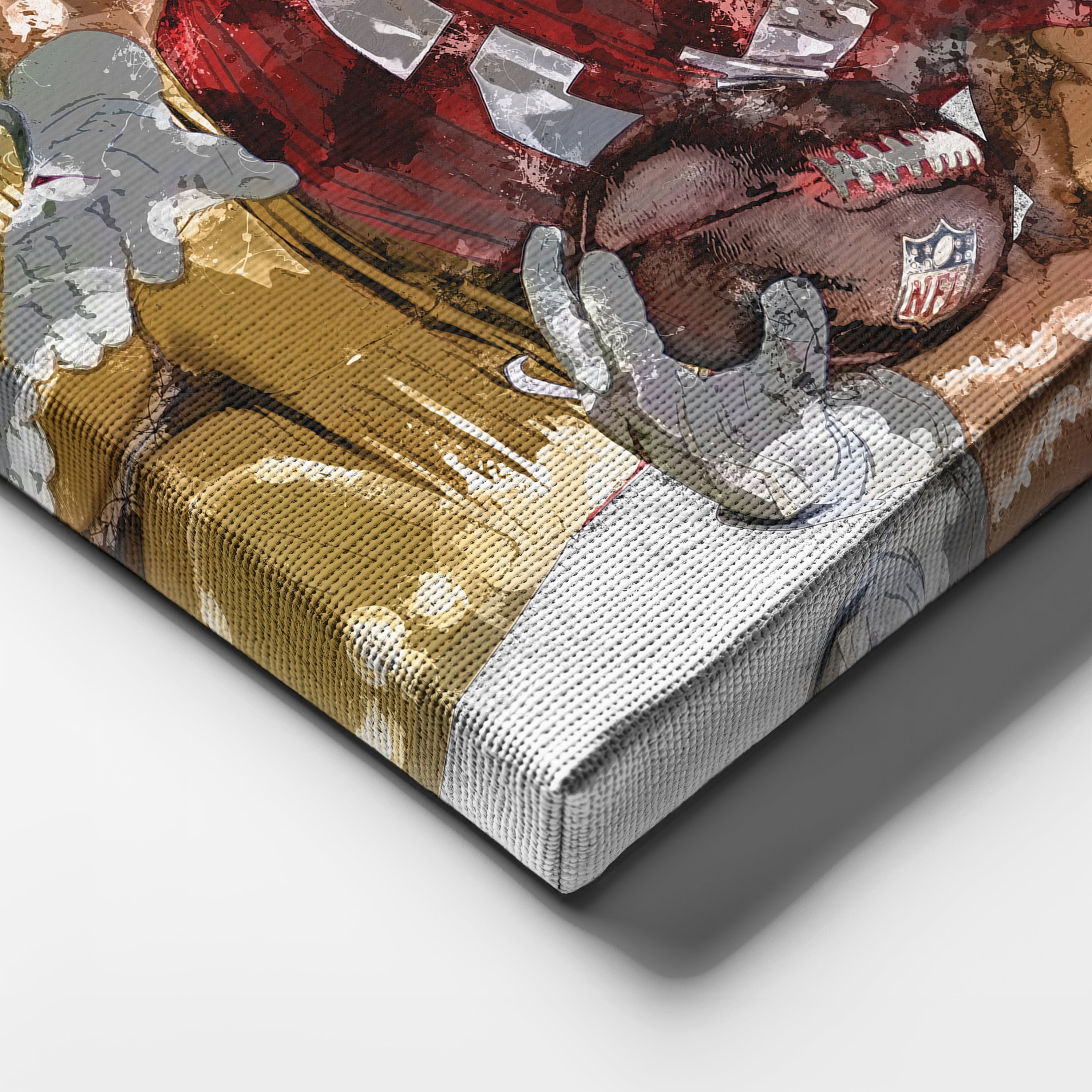 Christian McCaffrey Canvas Art – San Francisco 49ers Wall Decor