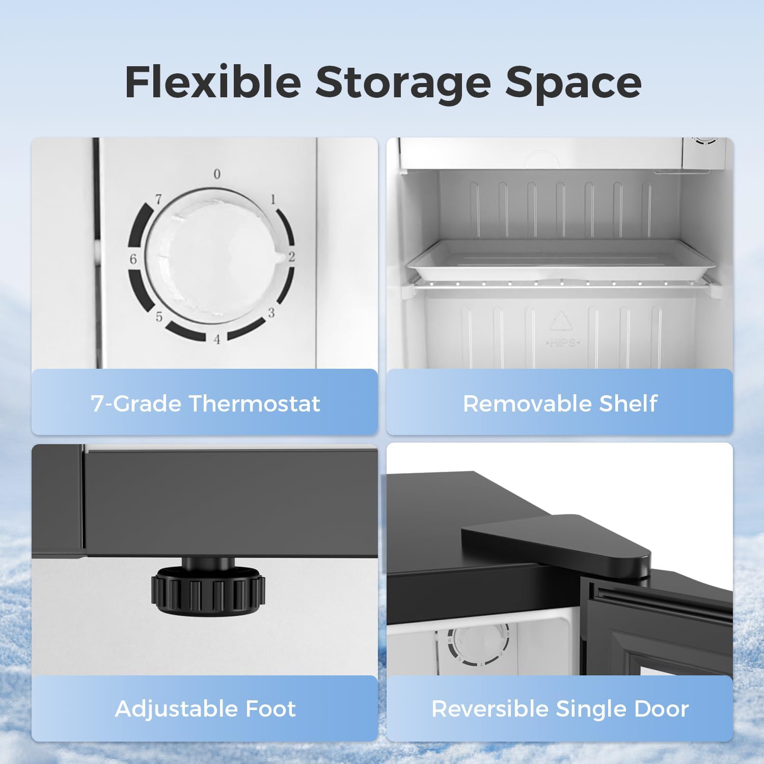 1.6\2.6\3.2 cu. ft Mini Fridge with Freezer