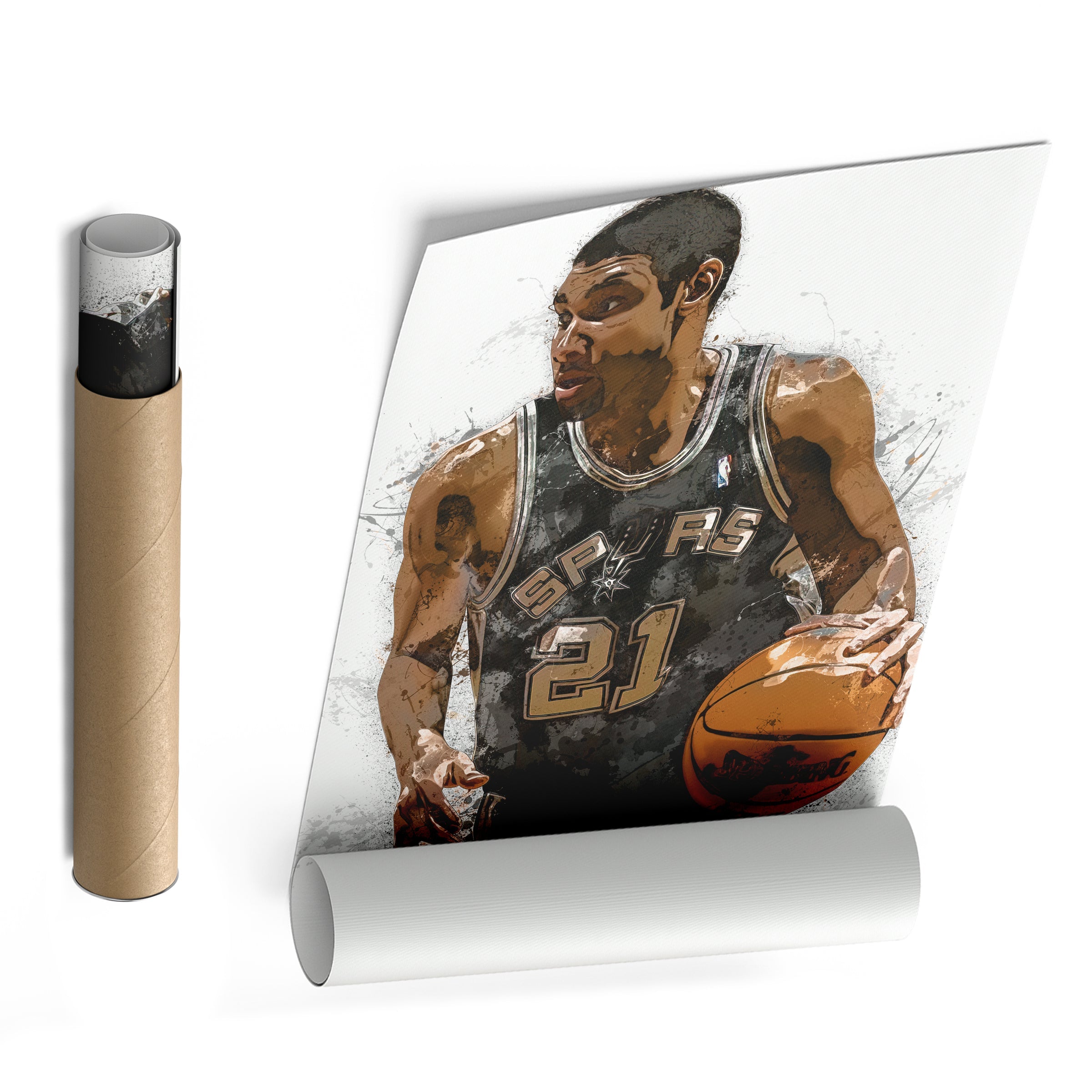 Tim Duncan Canvas Art – San Antonio Spurs Wall Decor
