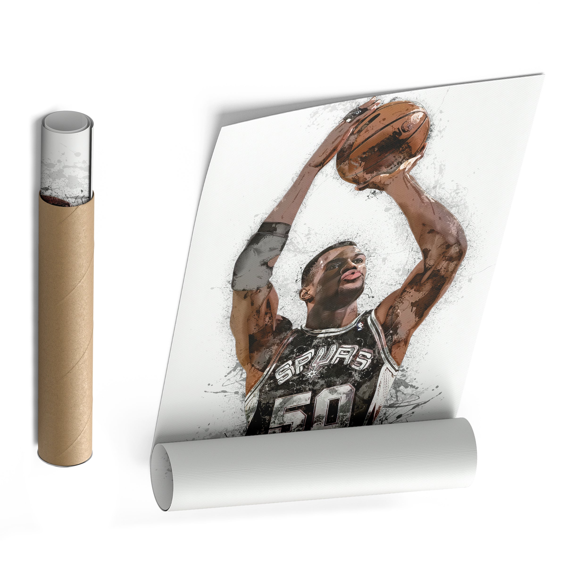 David Robinson Canvas Art – San Antonio Spurs Wall Decor