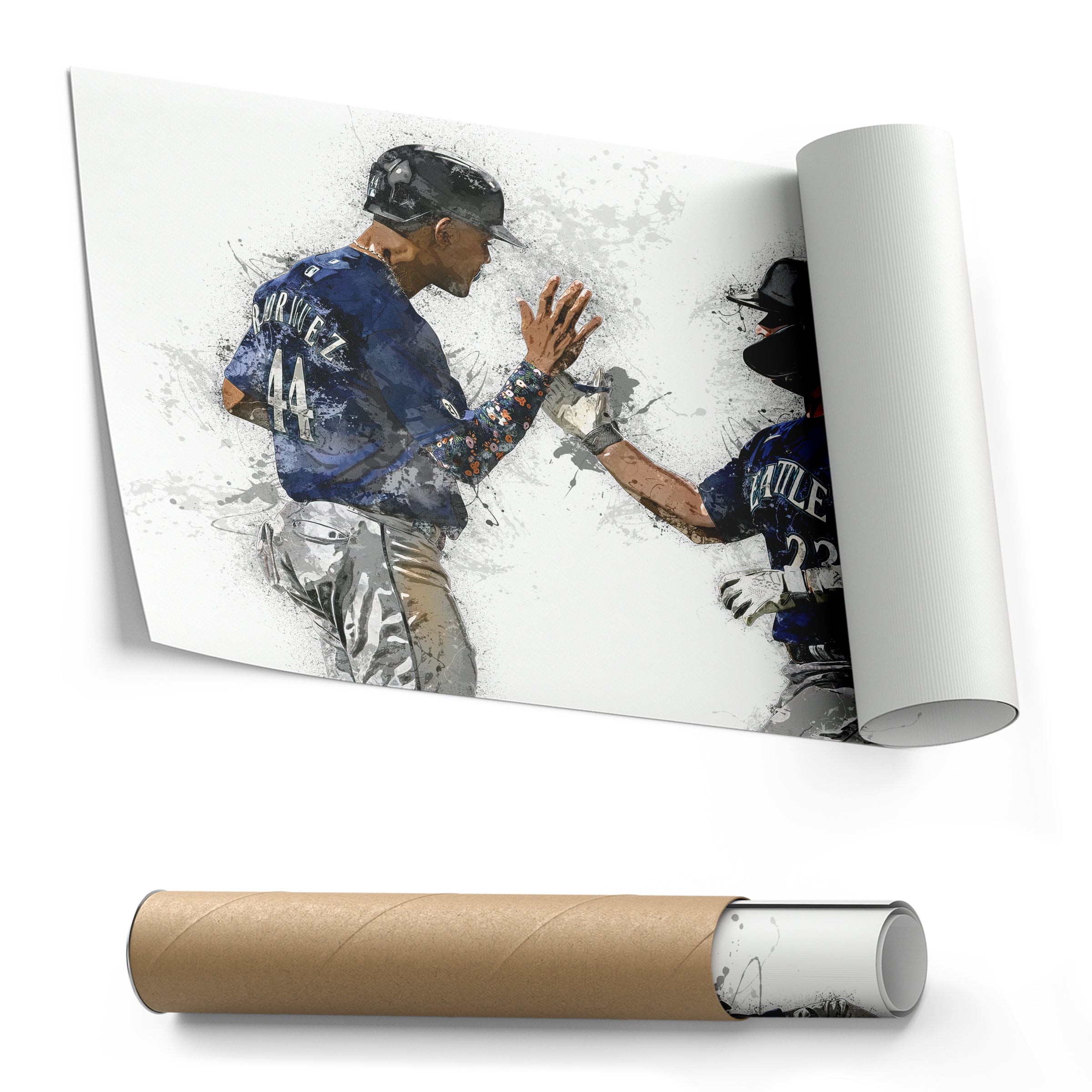 Julio Rodriguez & Ty France Canvas Art – Seattle Mariners Wall Decor