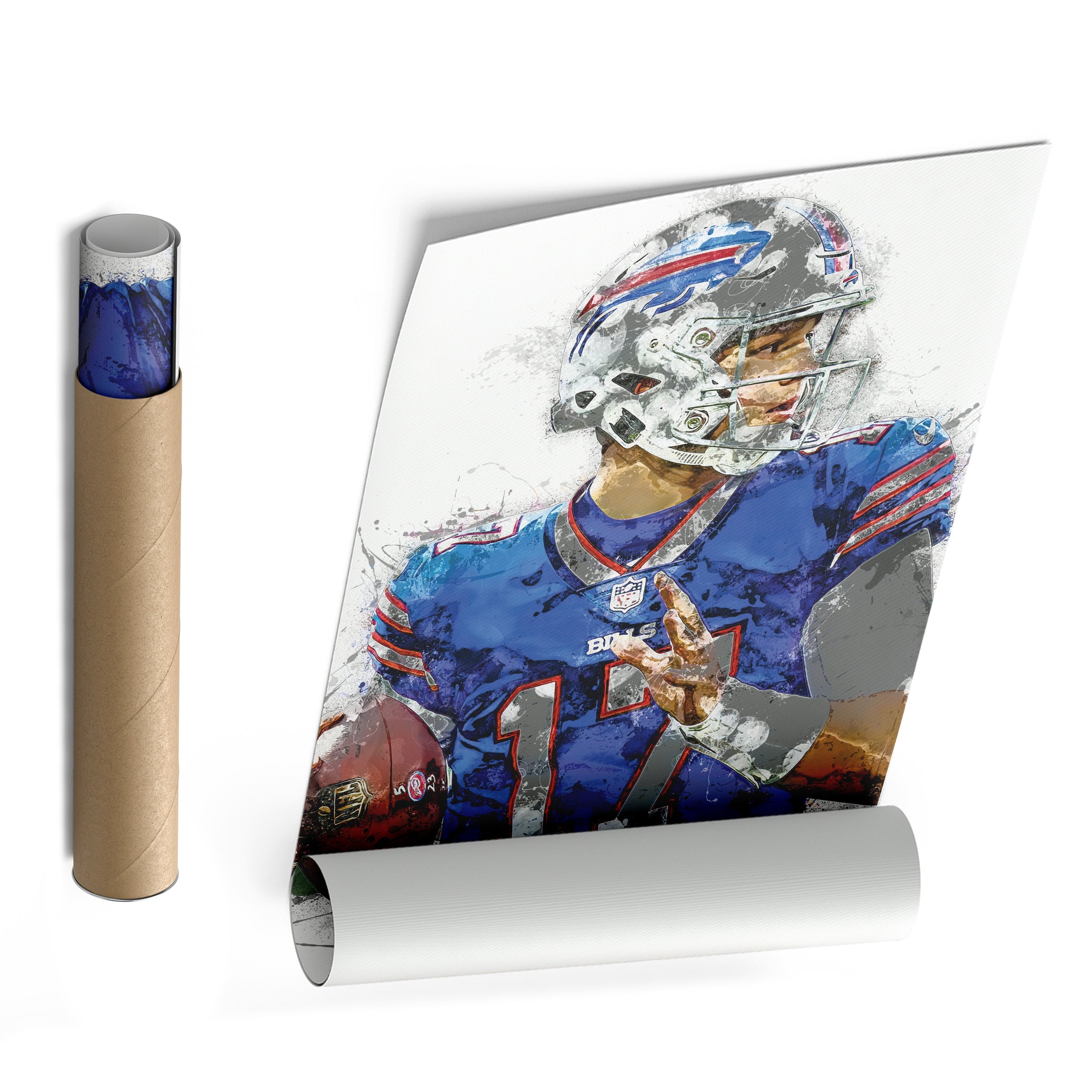 Josh Allen Canvas Art – Buffalo Bills Wall Decor